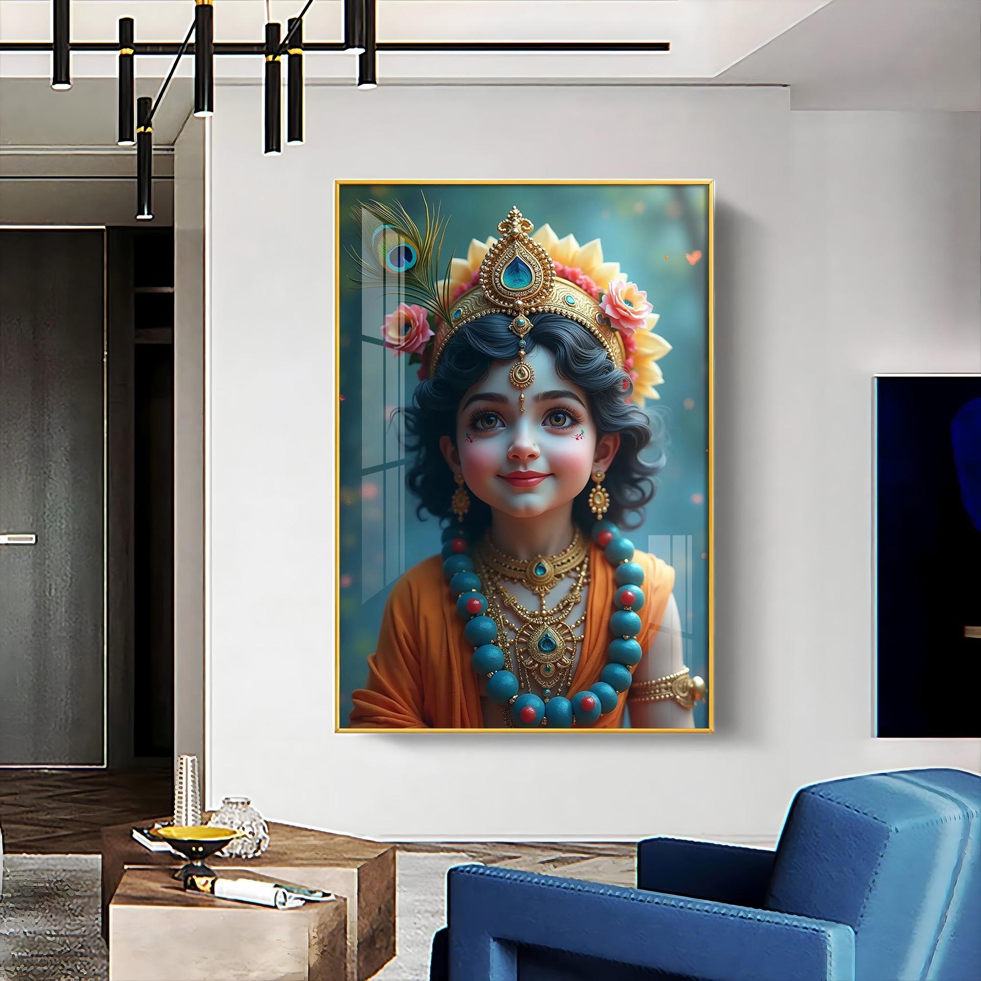 Little Krishna Resonance Premium Acrylic Wall Art - Image 5