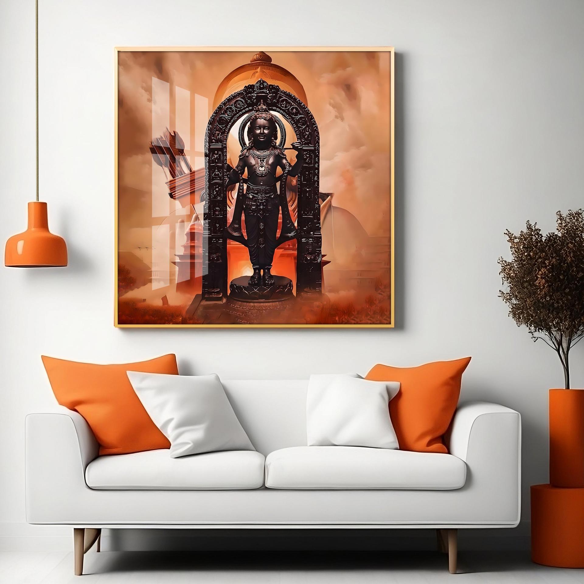Ayodhya Ram Premium Acrylic Square Wall Art - Image 9