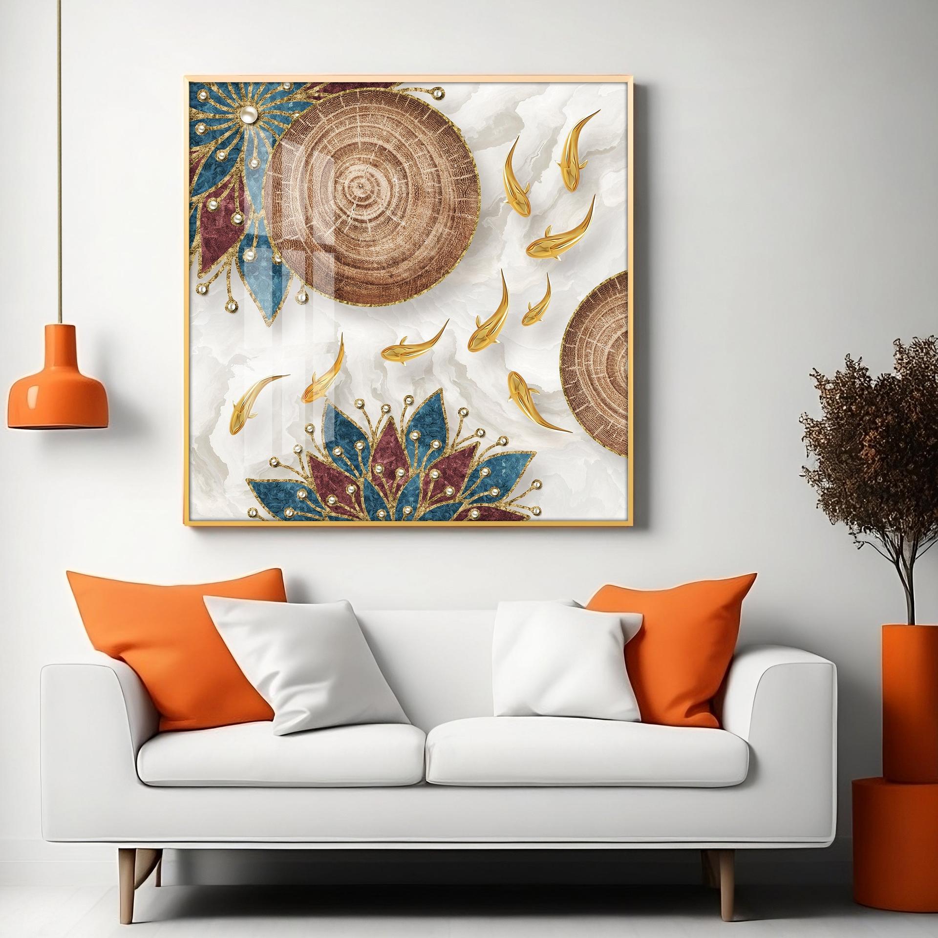 Abaniko Fish Premium Acrylic Square Wall Art - Image 5