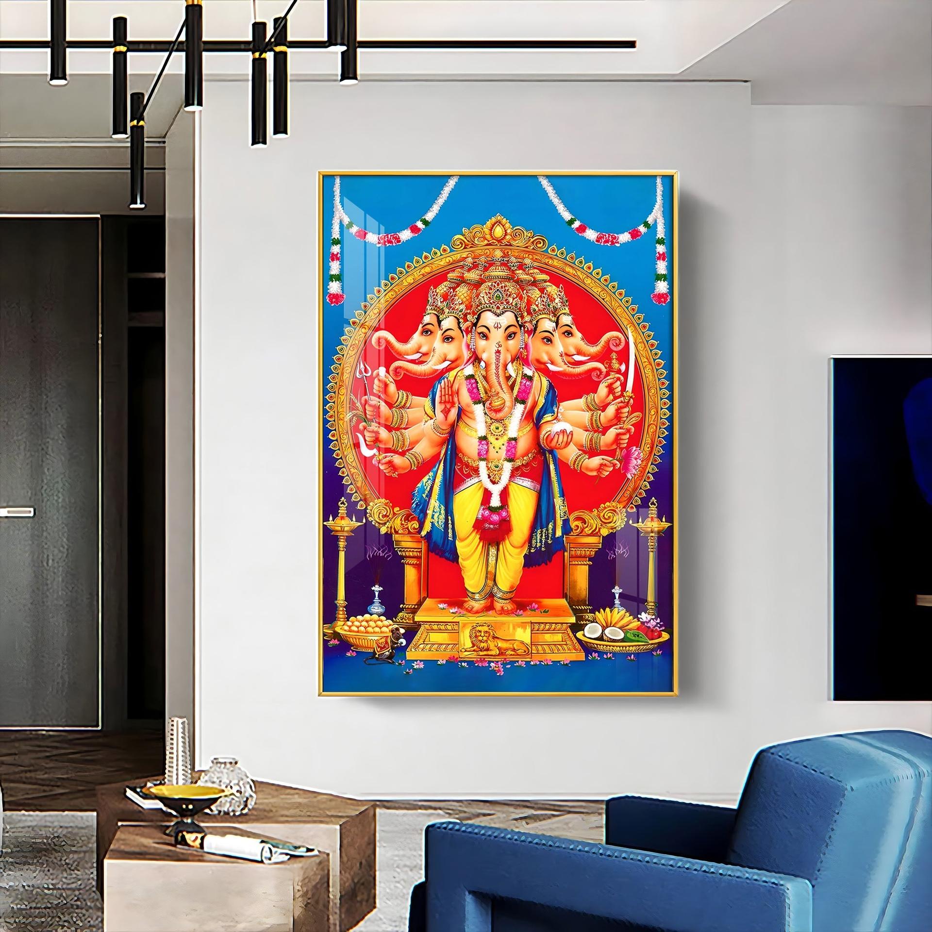 Ganesha's Embrace Premium Vertical Acrylic Wall Art - Image 11