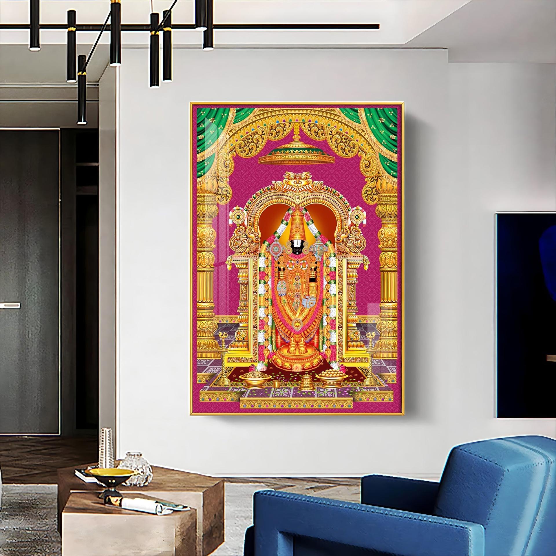 Sri Venkateswara Swamy Blessing Premium Acrylic Vertical Wall Art - Image 5