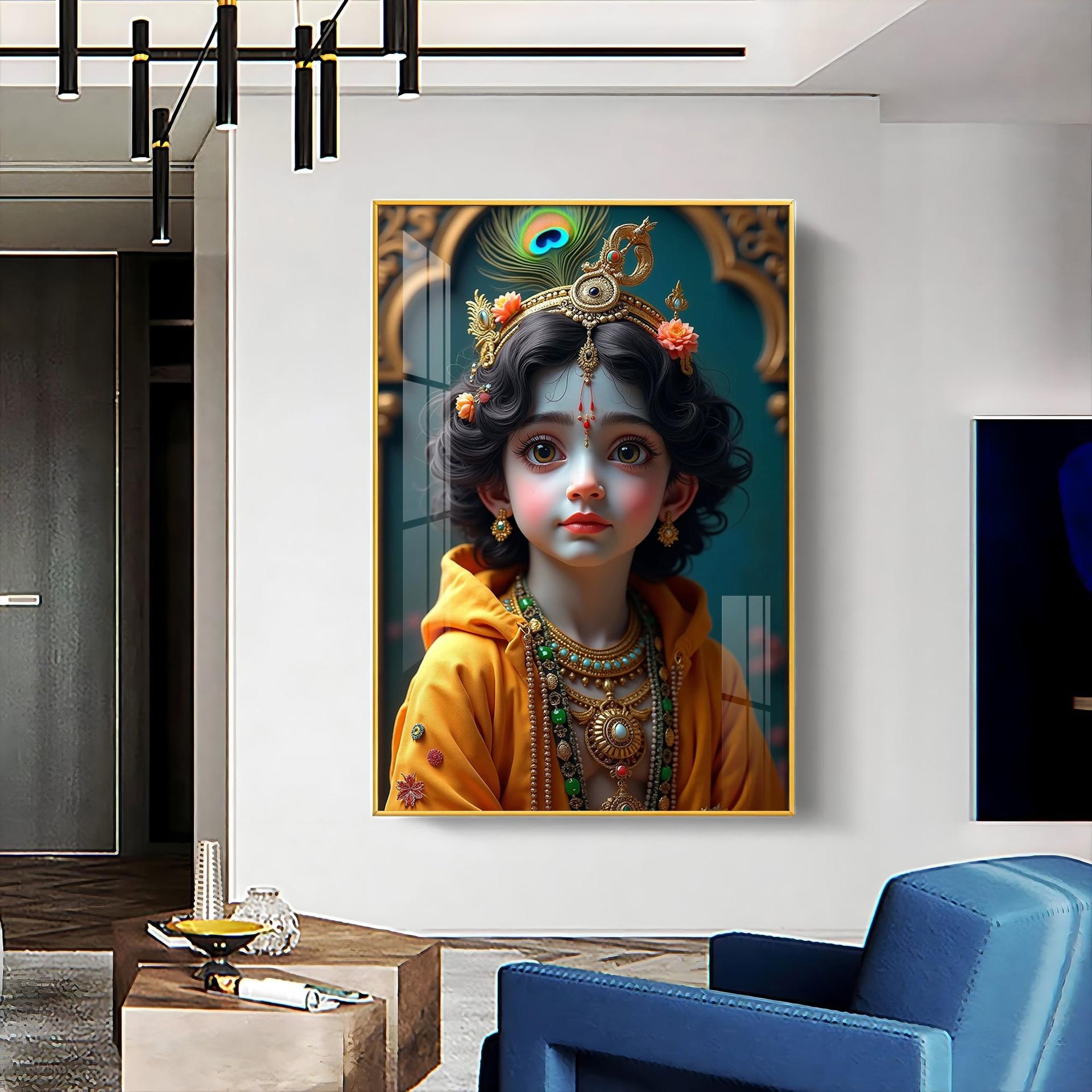 Krishna's Infinite Presence Premium Acrylic Wall Art - Image 5