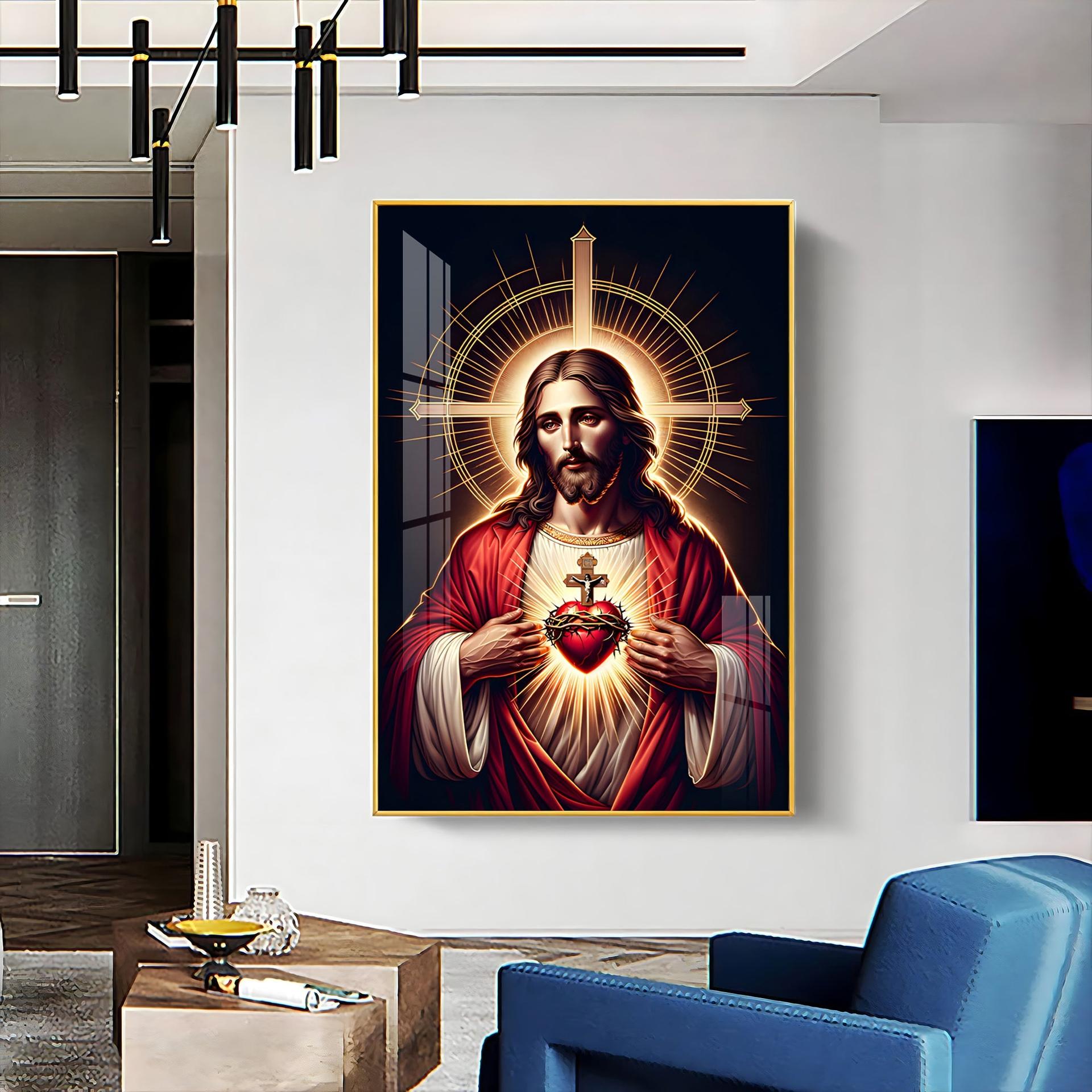 Canvas Of Christ's Love Premium Acrylic Vertical Wall Art - Image 3