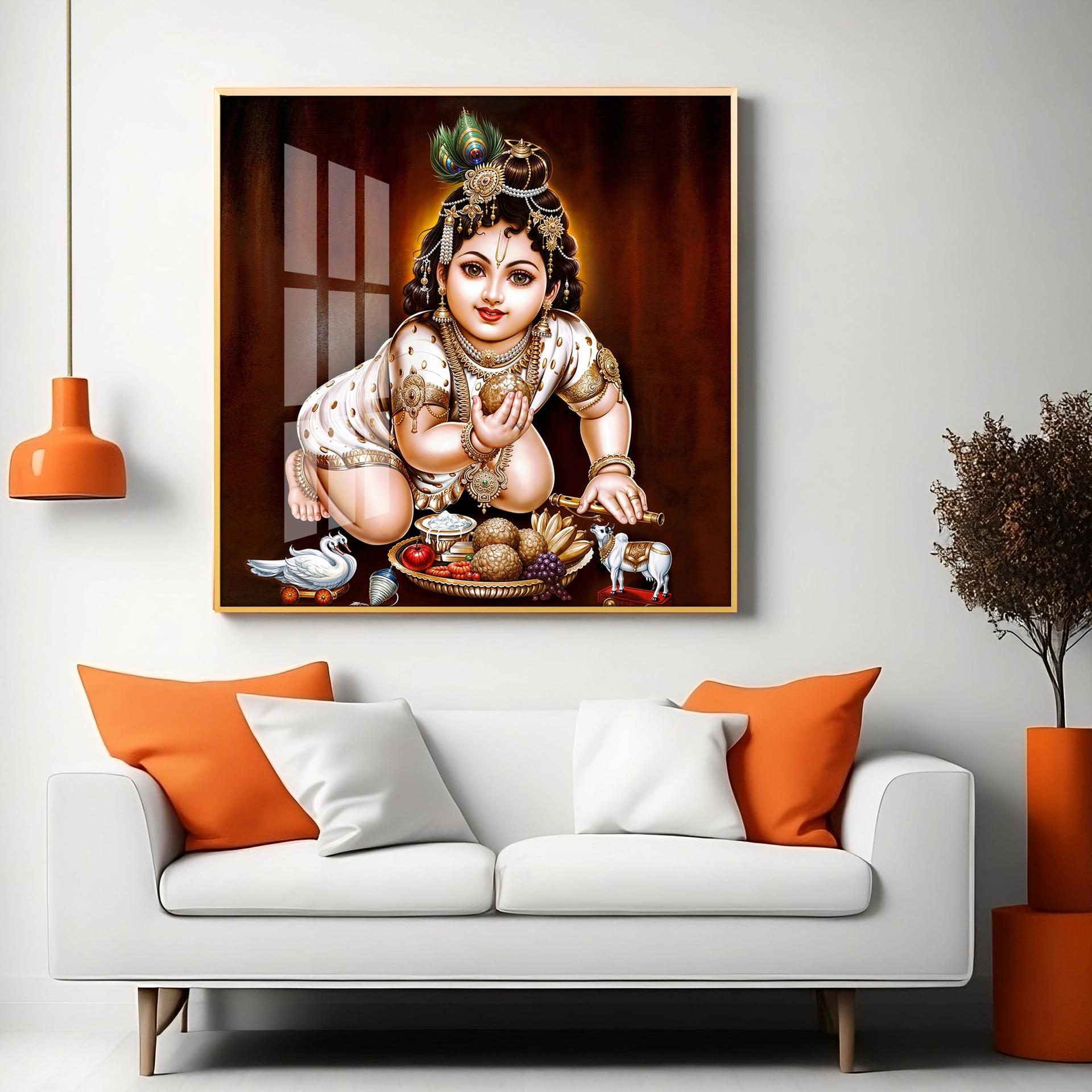 Bal Gopal Premium Acrylic Square Wall Art - Image 6