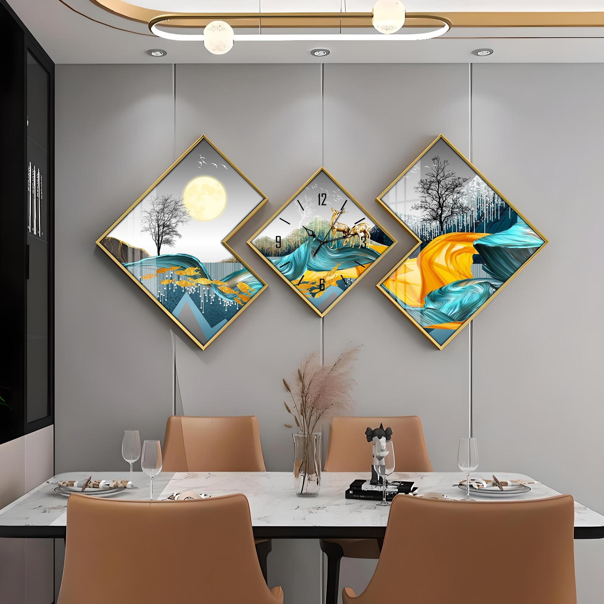 Full Moon Forest Premium Acrylic Wall Clock - Image 4