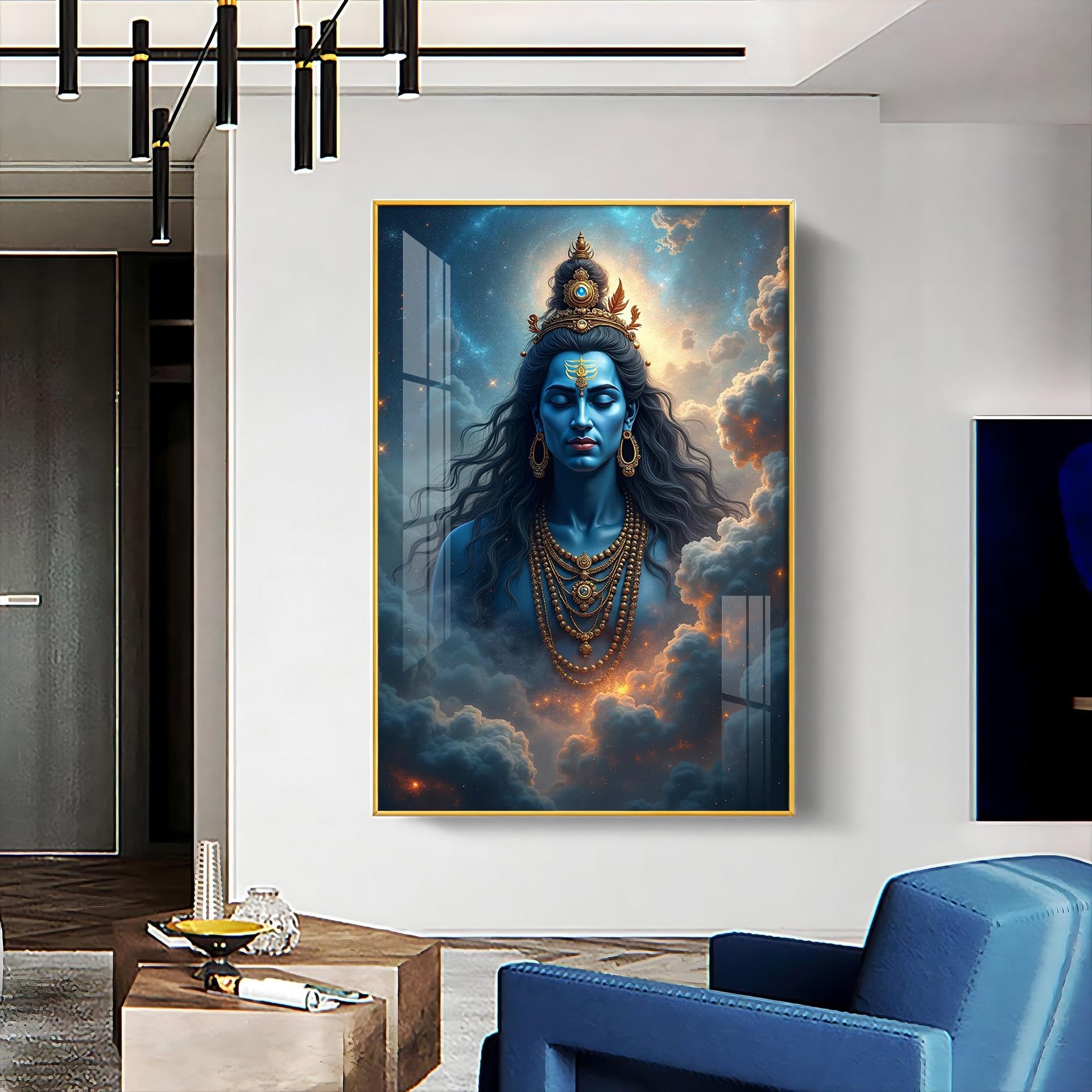 Celestial Shiva Sakti Premium Acrylic Wall Art - Image 14