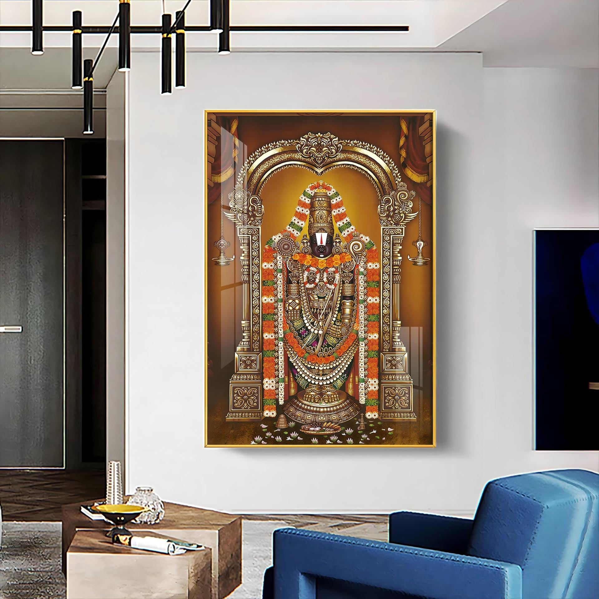 Majestic Lord Tirupati Balaji Premium Vertical Acrylic Wall Art - Image 7