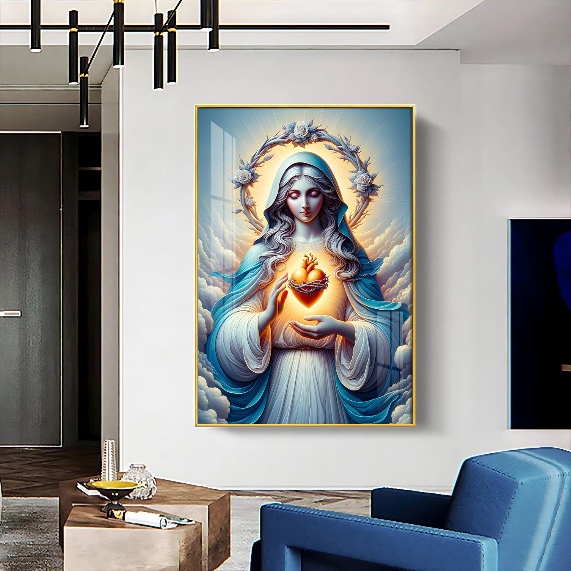 Divine Maternal Love Premium Acrylic Vertical Wall Art - Image 3