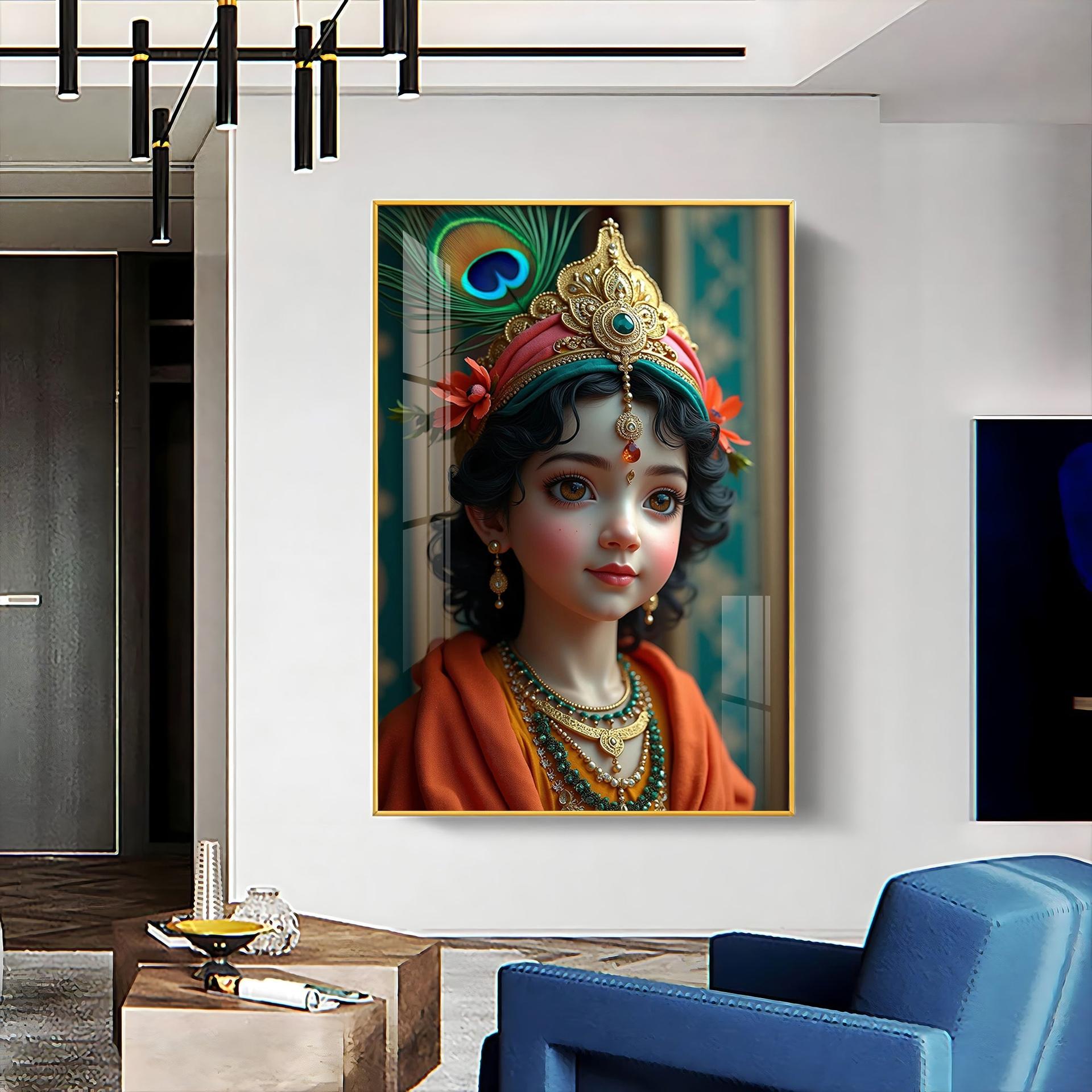 Krishna Reverberations Premium Acrylic Wall Art - Image 9