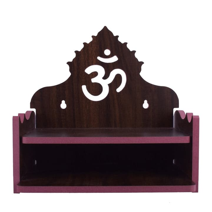 Wooden Small Temple Mandir Pooja Ghar For Home And Office Wall Hanging Beautiful Om Home Temple - Image 13