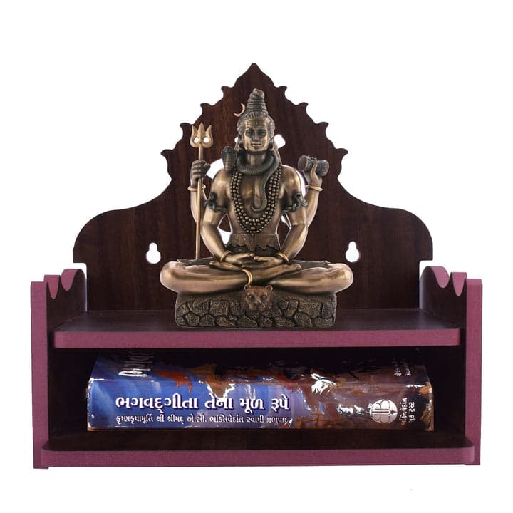 Wooden Small Temple Mandir Pooja Ghar For Home And Office Wall Hanging Beautiful Om Home Temple - Image 14