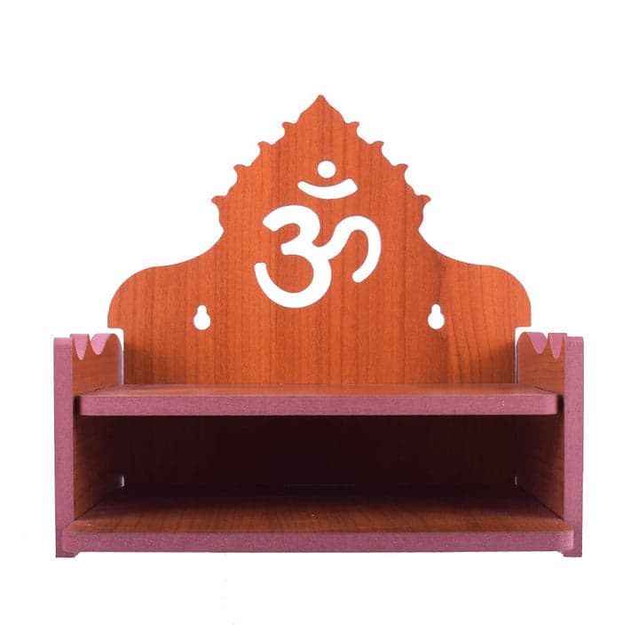 Wooden Small Temple Mandir Pooja Ghar For Home And Office Wall Hanging Beautiful Om Home Temple - Image 6