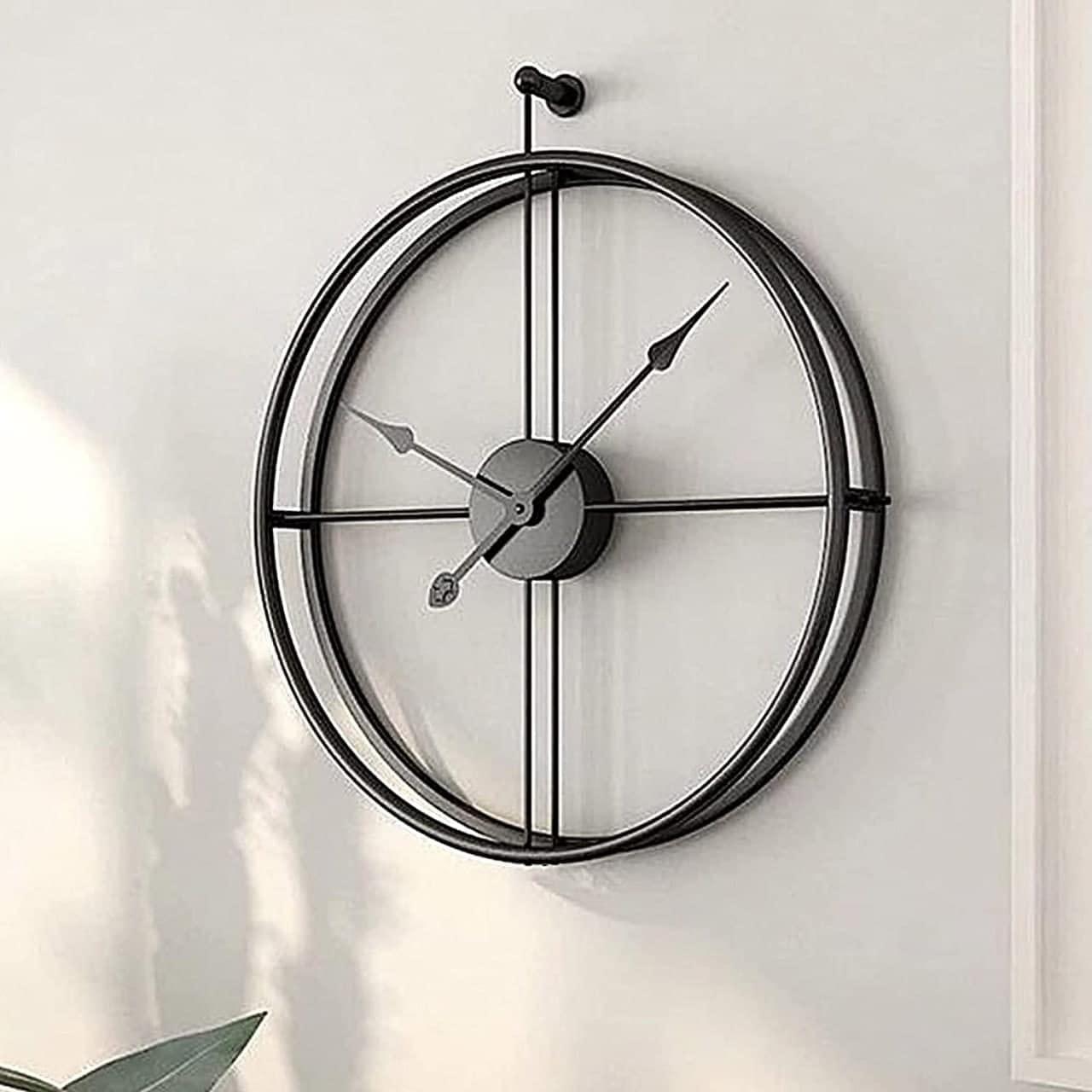 Double Ring Metal Wall Clock