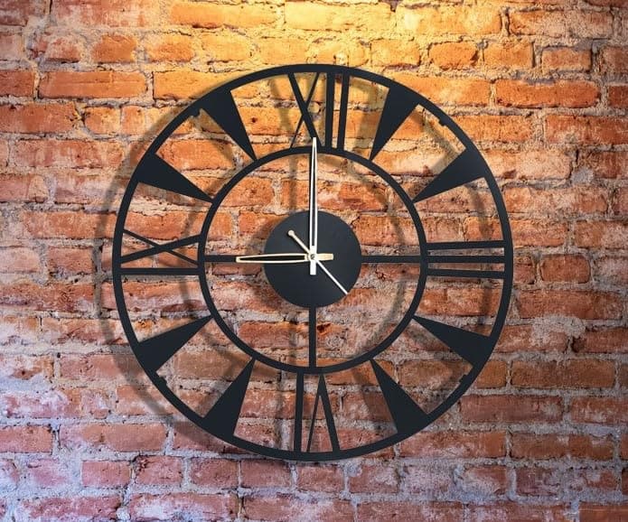 Designer Stylish Metal Wall Clock For Living Room, Bedroom, Office, Kitchen, Home And Hall, Antique Big Size Modern Wall Watch For Home Decor