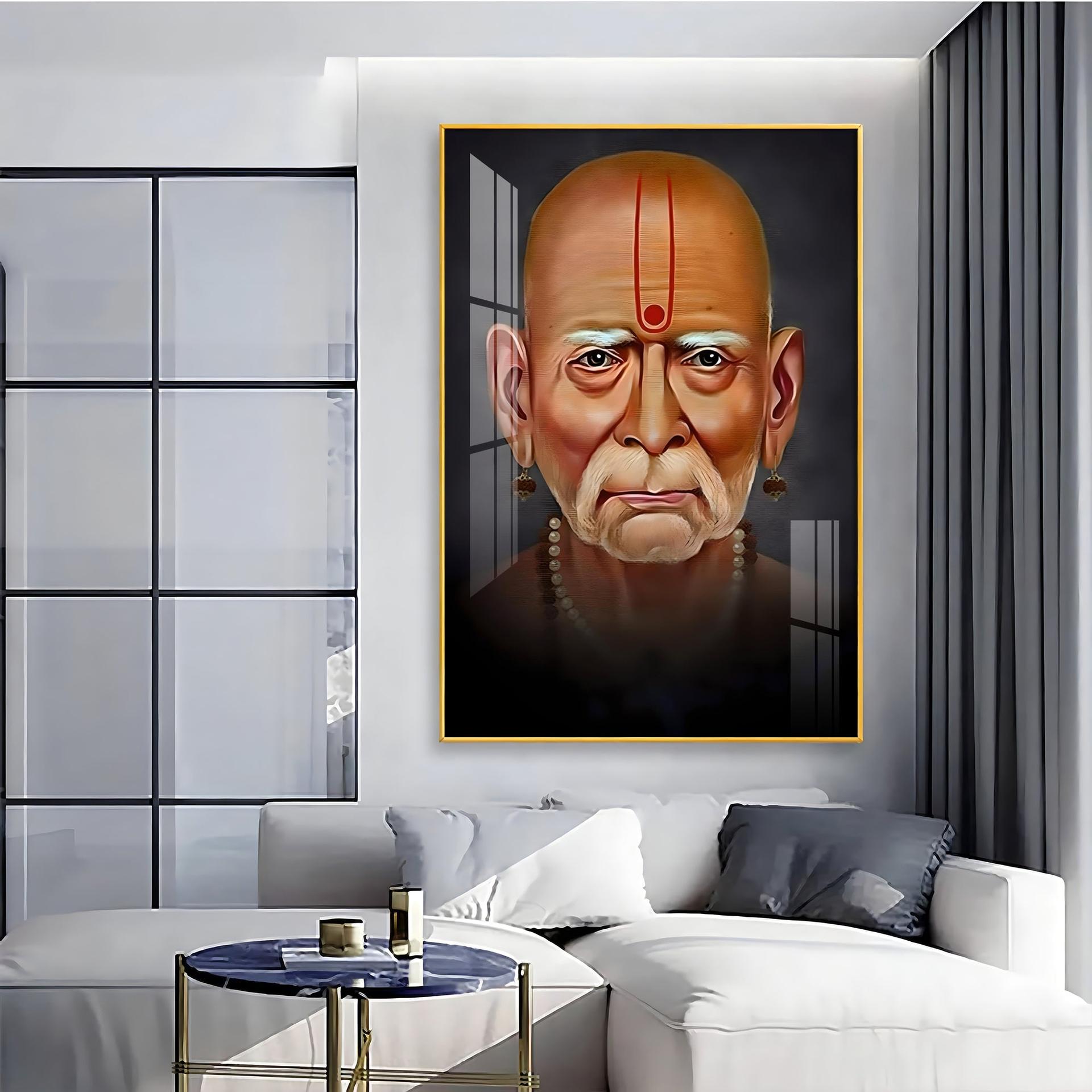 Crimson Visage Premium Vertical Acrylic Wall Art - Image 5
