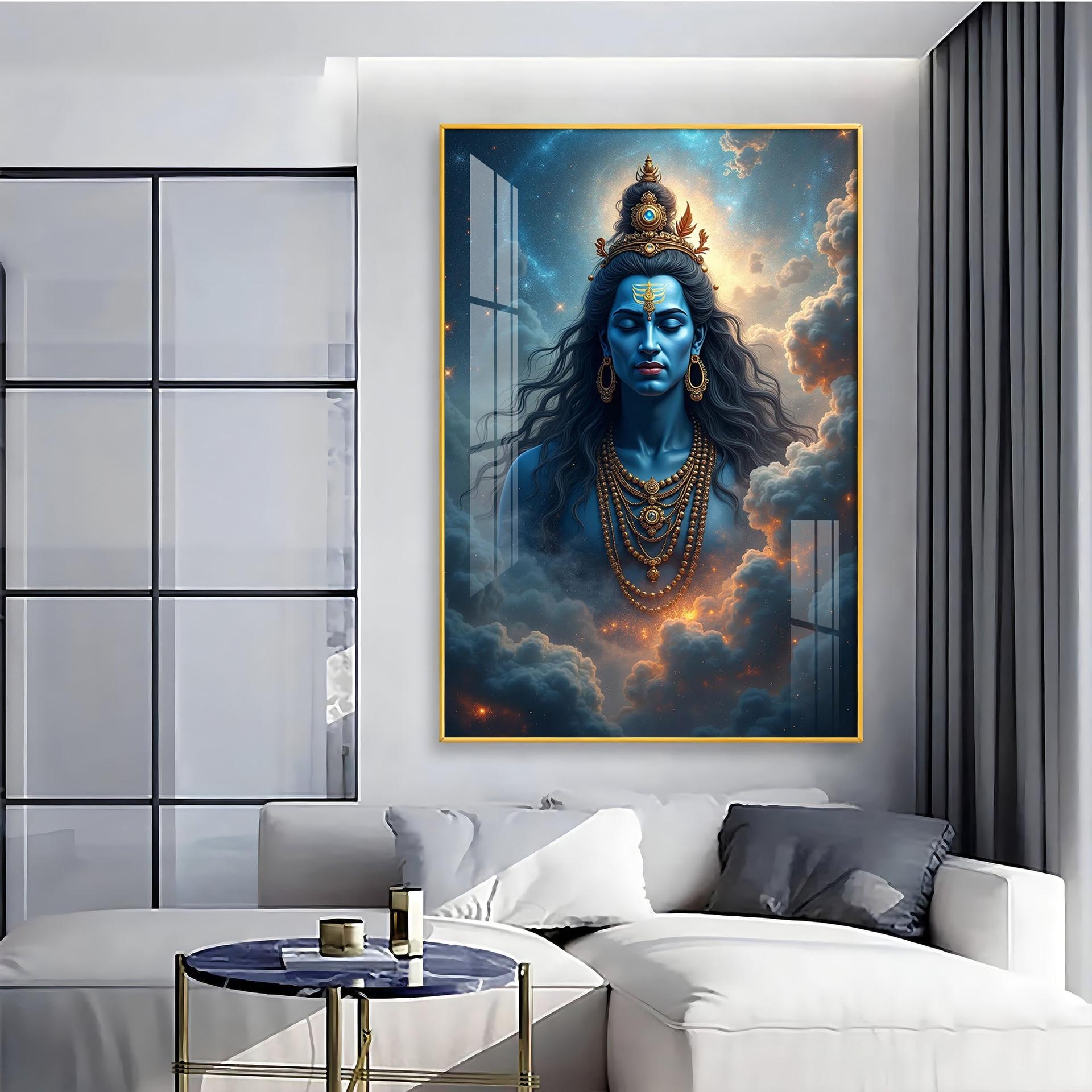 Celestial Shiva Sakti Premium Acrylic Wall Art - Image 6