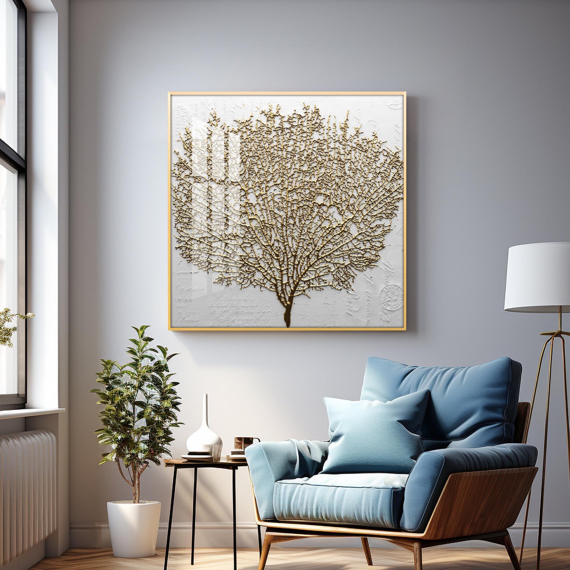 Golden Tree Premium Acrylic Square Wall Art - Image 13