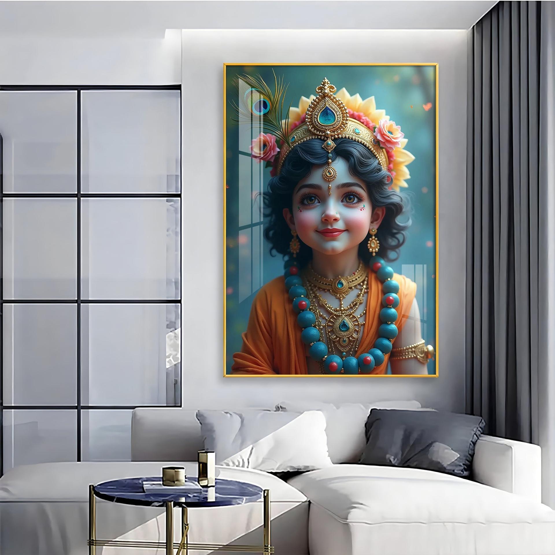 Little Krishna Resonance Premium Acrylic Wall Art - Image 6