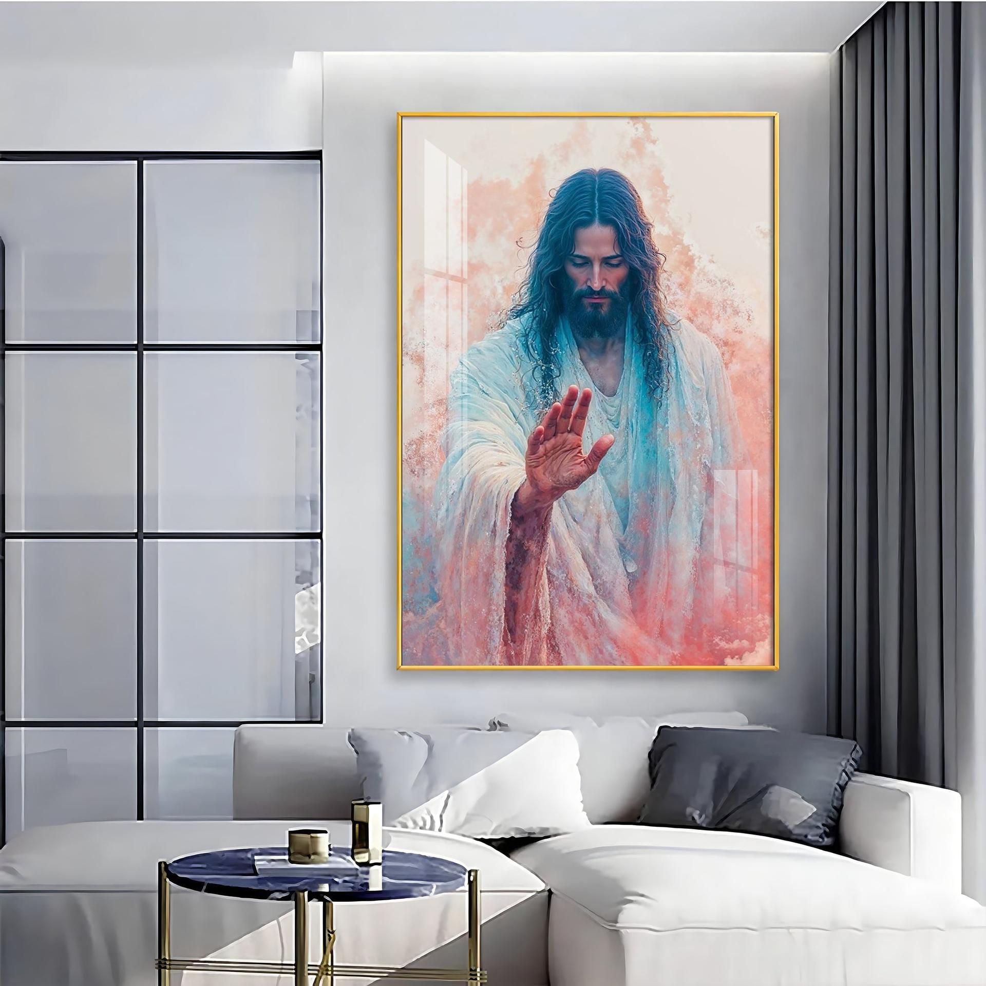 Jesus Christ Blessing Hand Premium Acrylic Wall Art - Image 7
