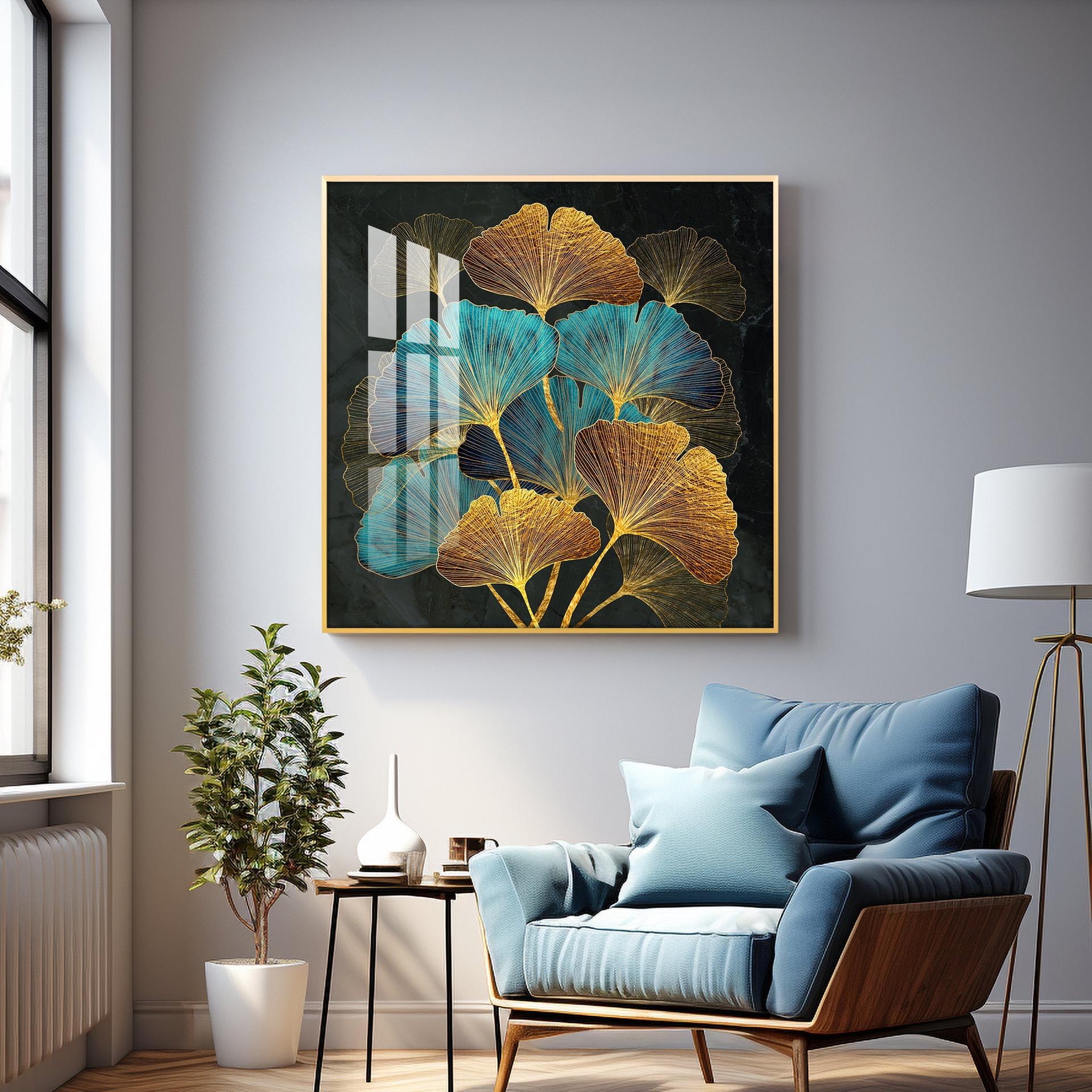 Auspicious Ginkgo Leaf Premium Acrylic Square Wall Art - Image 7