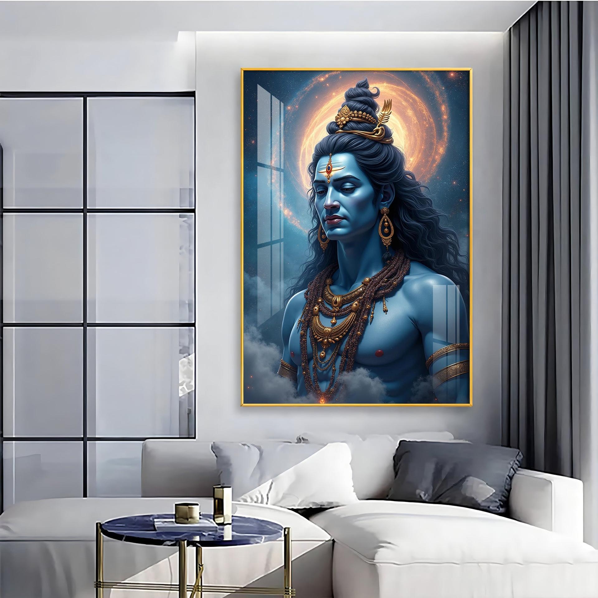 Sacred Vision Of Lord Shiva Premium Acrylic Wall Art - Image 2
