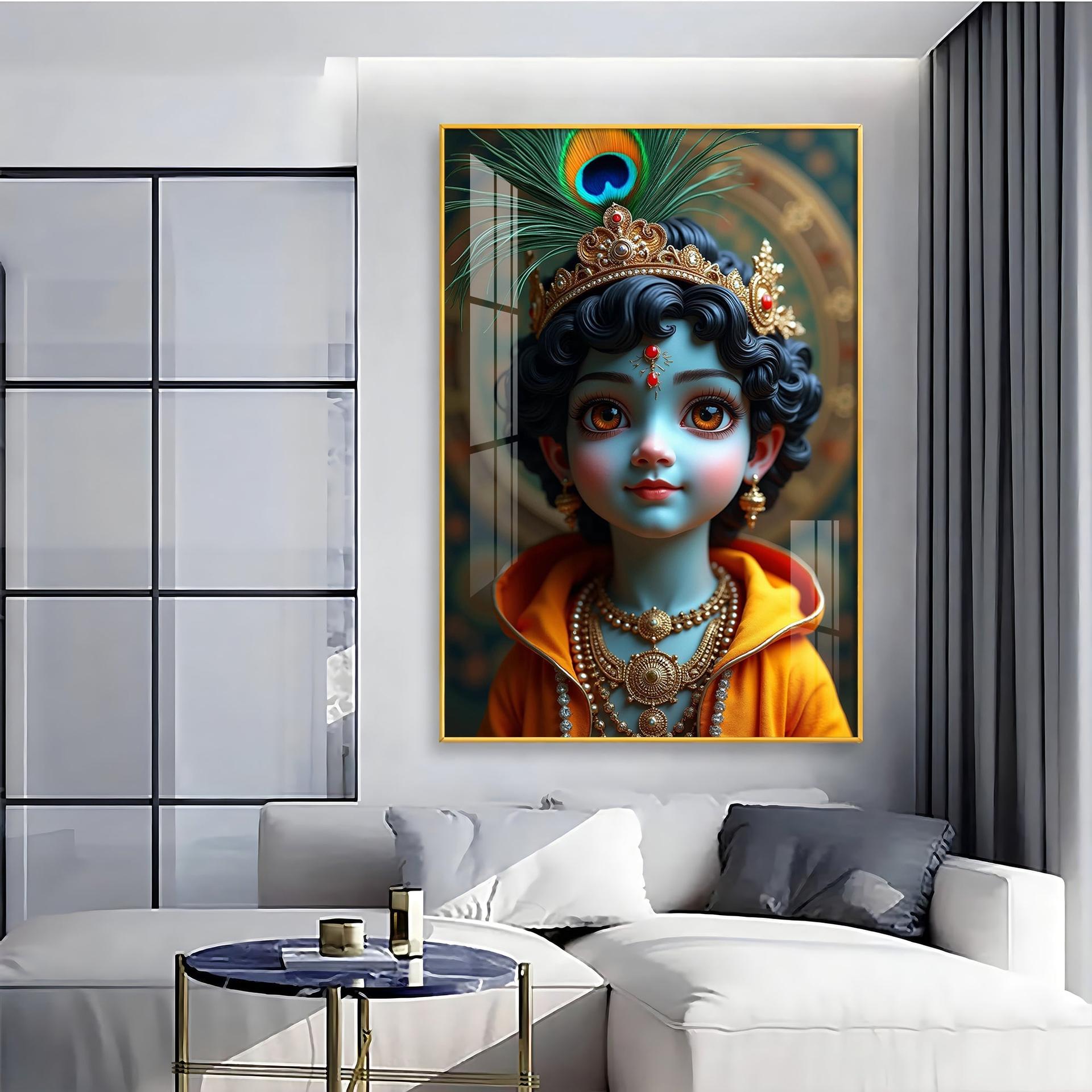 Infinite Krishna Imagery Premium Acrylic Wall Art - Image 5