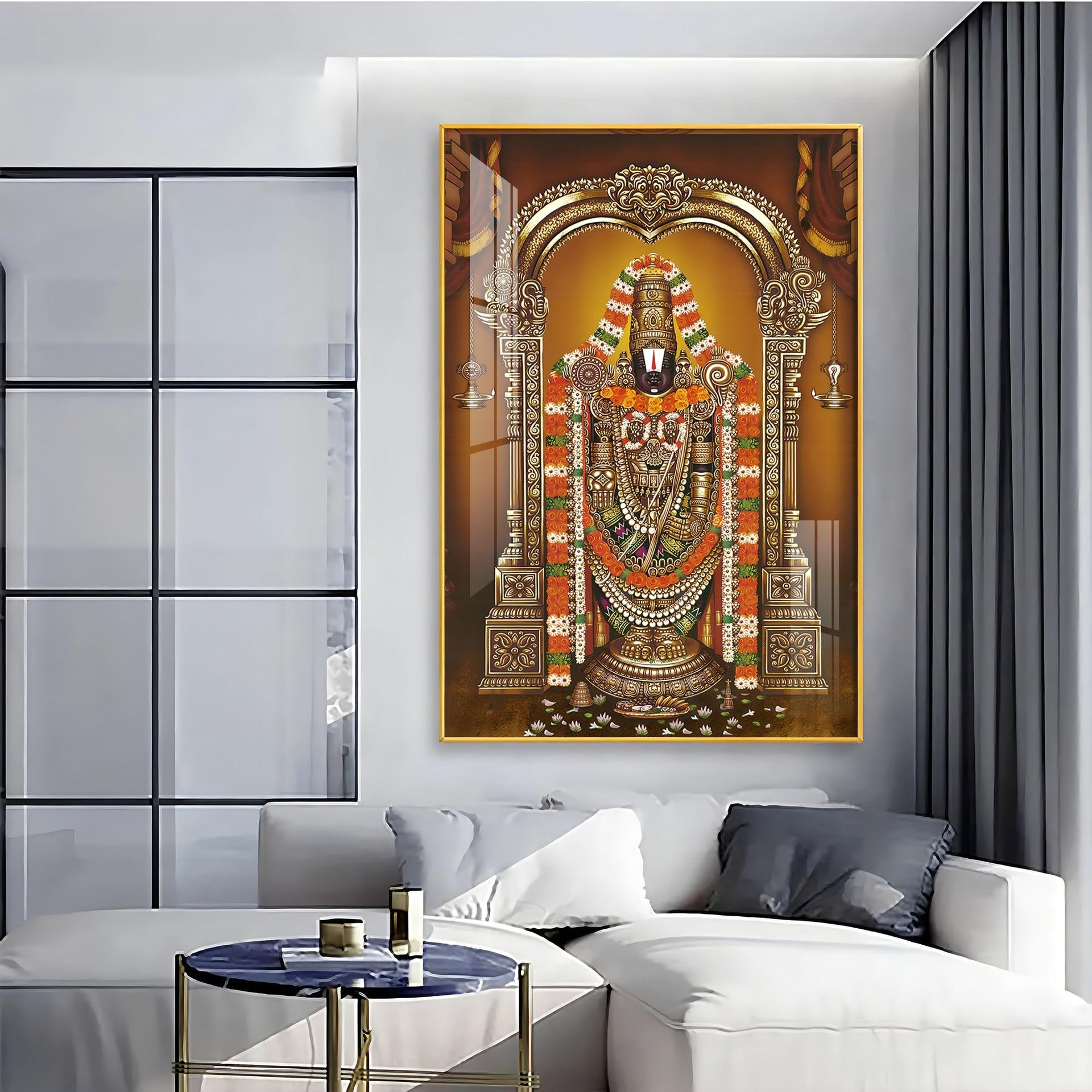 Majestic Lord Tirupati Balaji Premium Vertical Acrylic Wall Art - Image 15