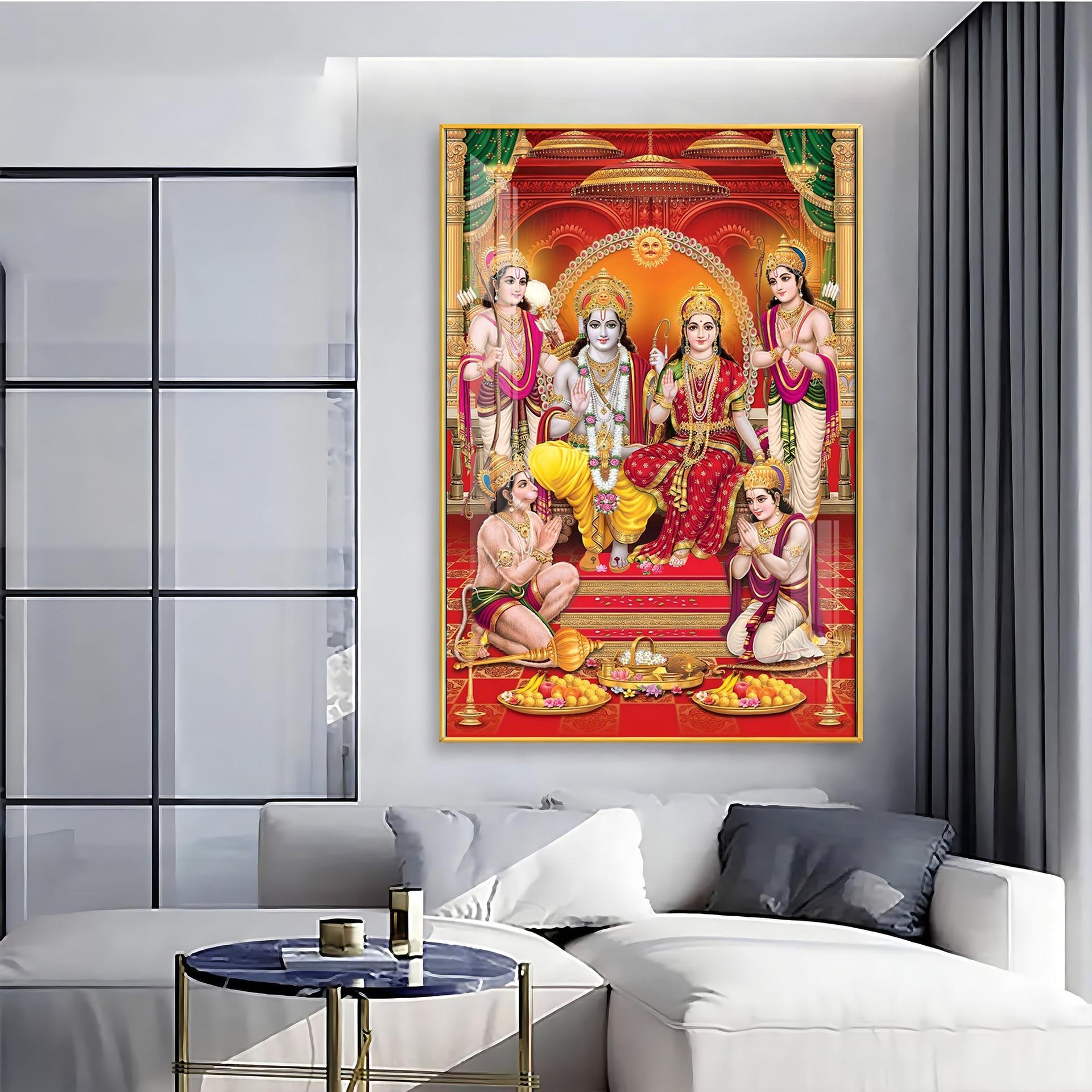 Shri Ram Darbar Premium Acrylic Vertical Wall Art - Image 5