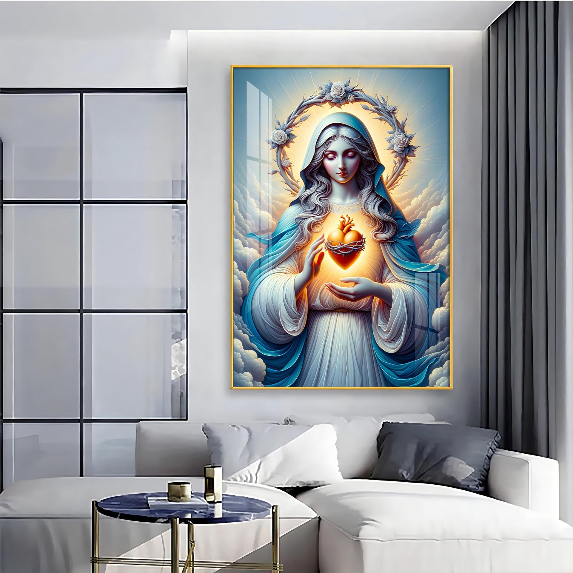 Divine Maternal Love Premium Acrylic Vertical Wall Art - Image 4