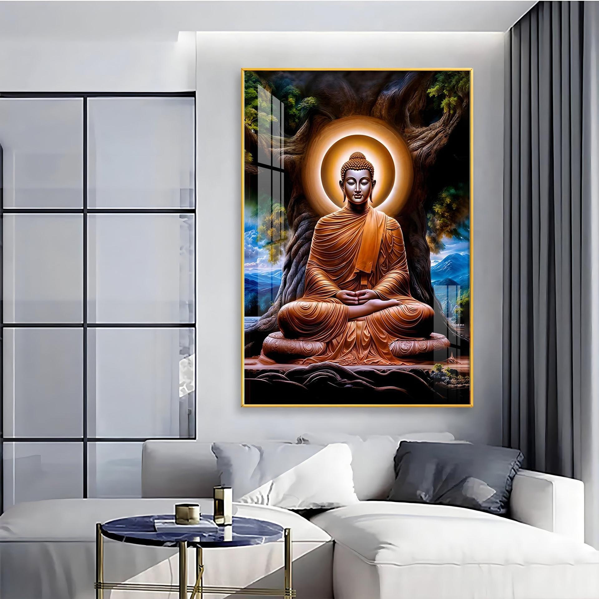 Masstone Buddha Premium Acrylic Vertical Wall Art - Image 6