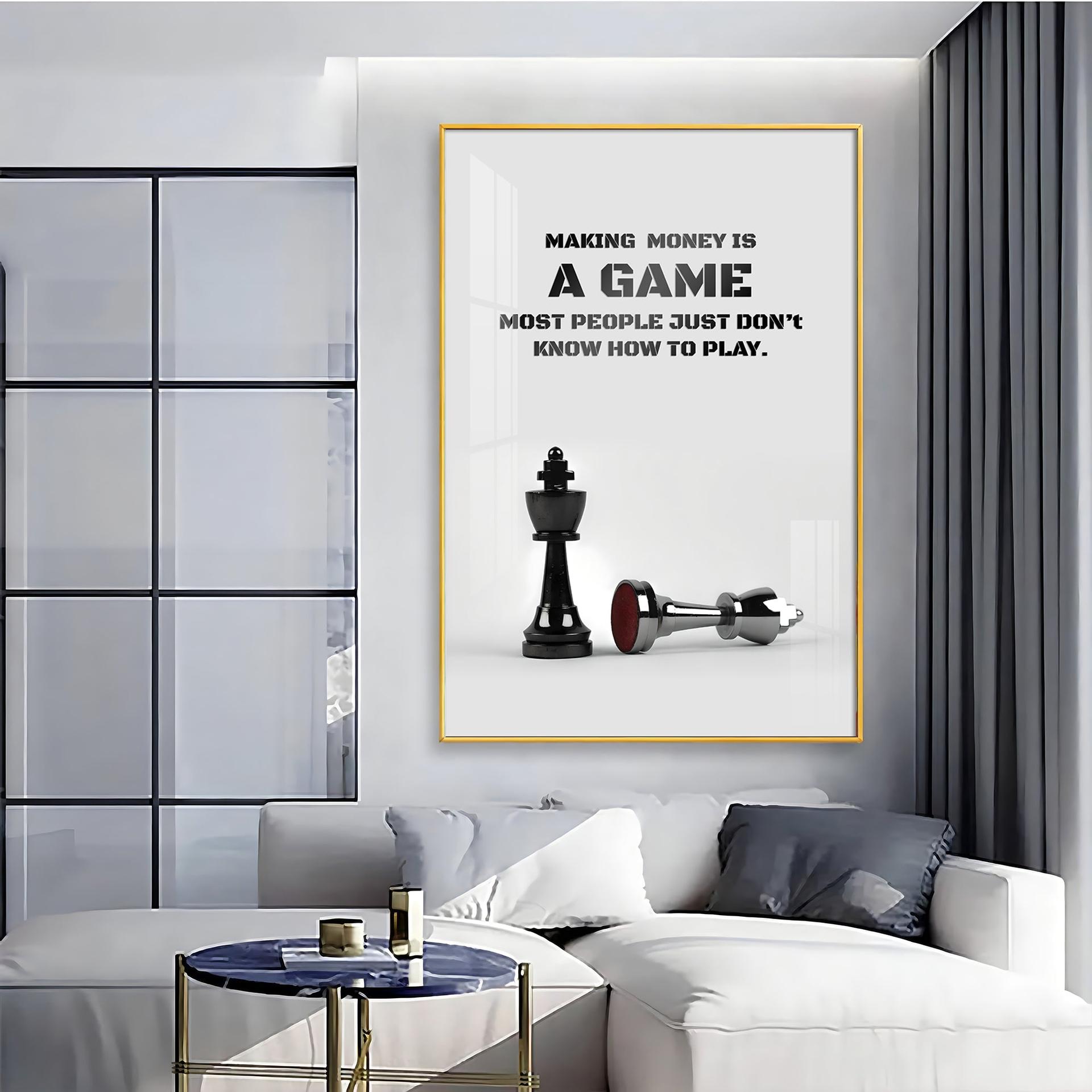 Making Money Is A Game Premium Acrylic Vertical Wall Art - Image 5