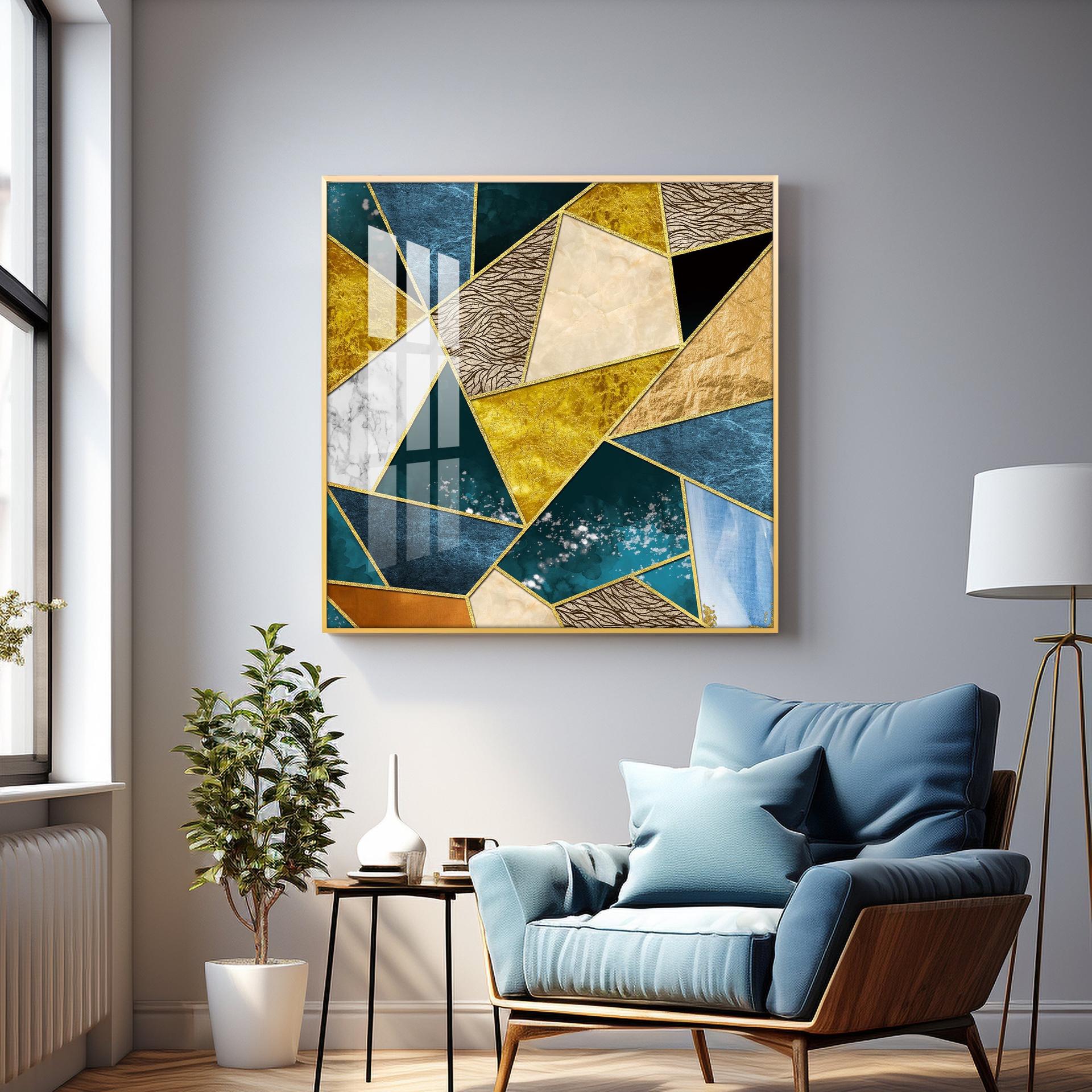 Abstract Colorful Patterns Premium Acrylic Square Wall Art - Image 7