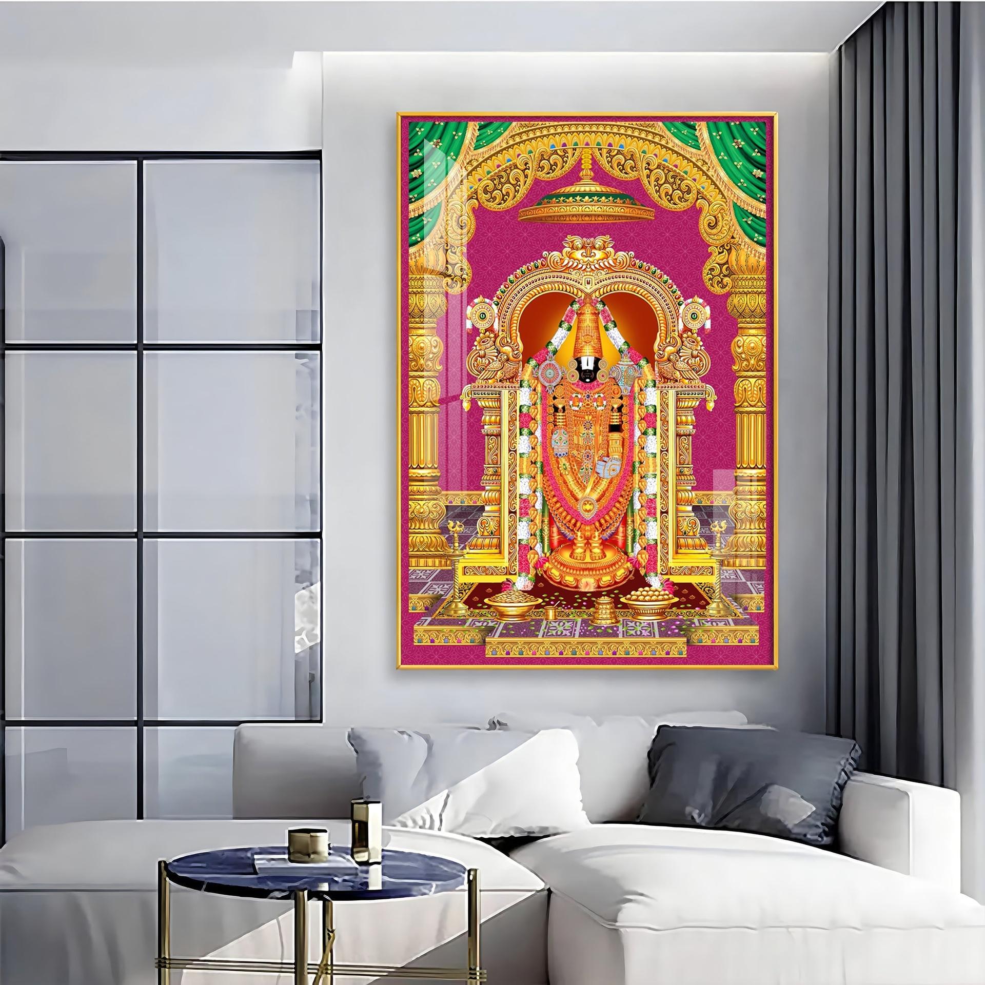 Sri Venkateswara Swamy Blessing Premium Acrylic Vertical Wall Art - Image 4