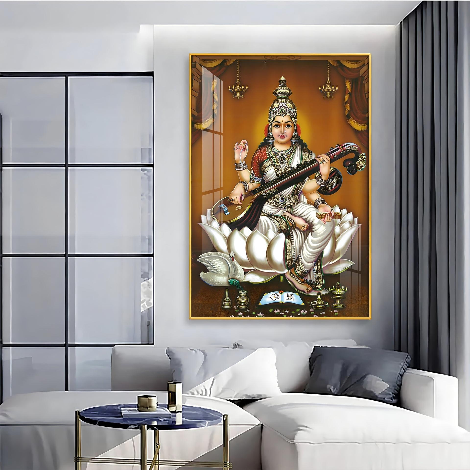 The Goddess's Embrace Premium Vertical Acrylic Wall Art - Image 6