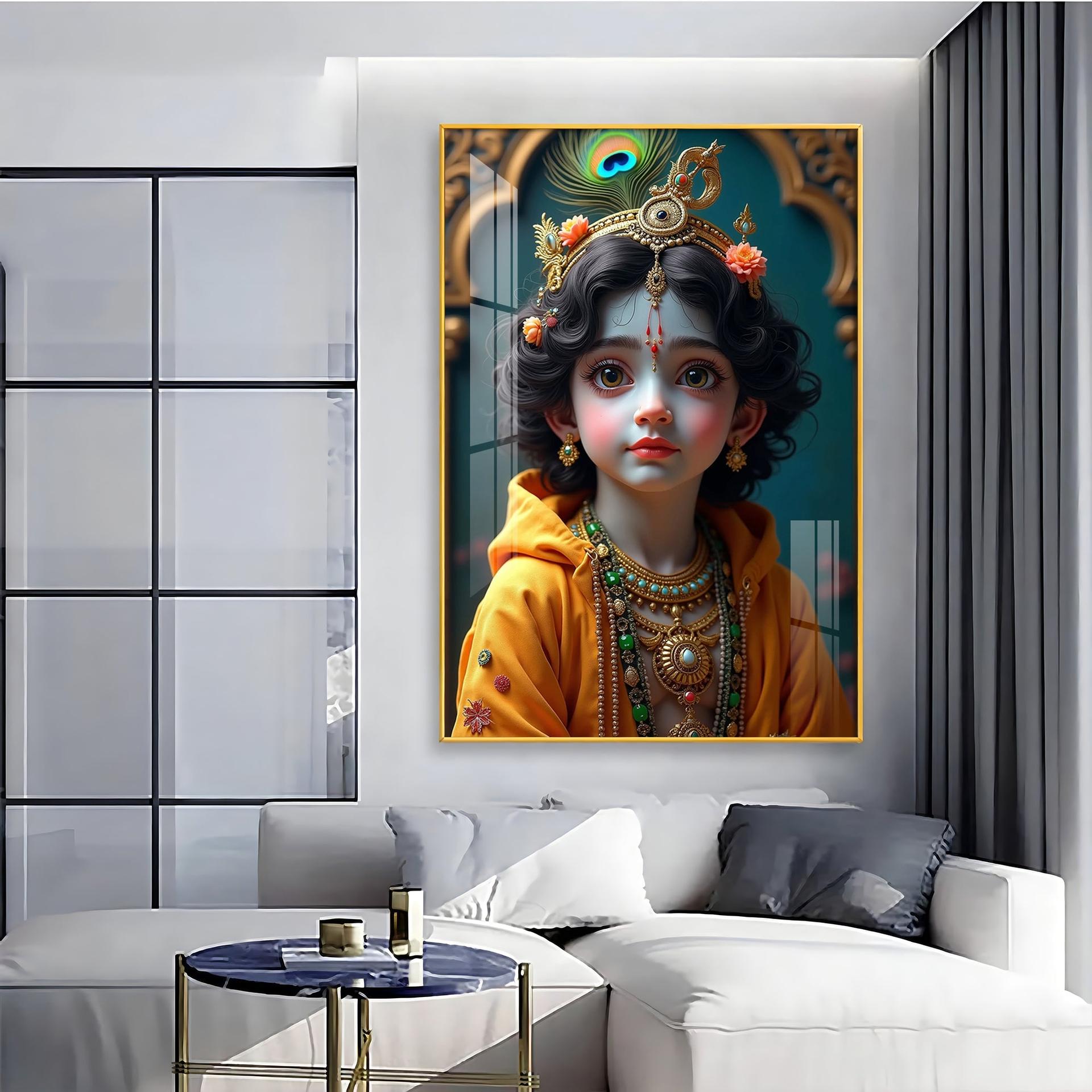 Krishna's Infinite Presence Premium Acrylic Wall Art - Image 6