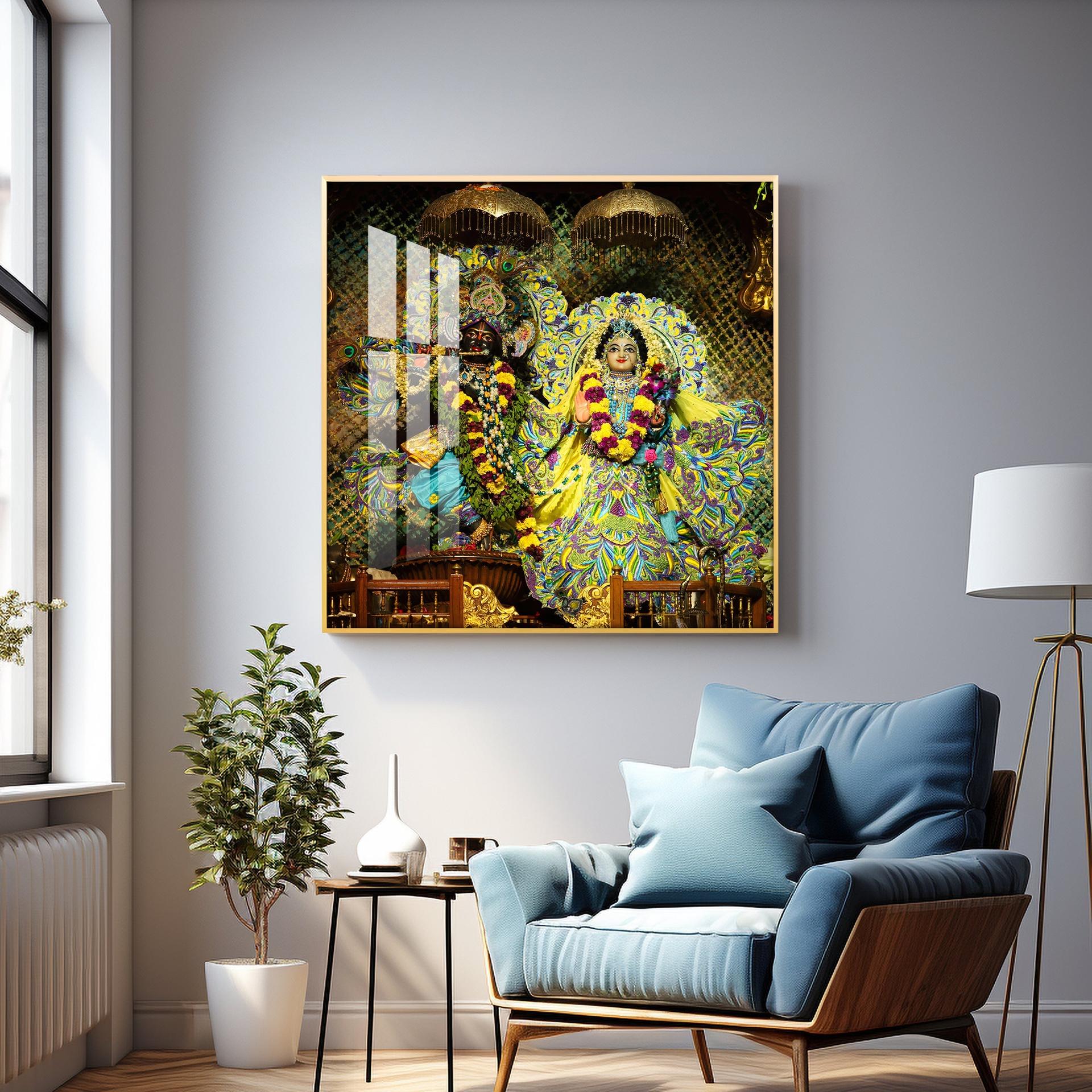 Radha Krishna Premium Acrylic Square Wall Art - Image 8