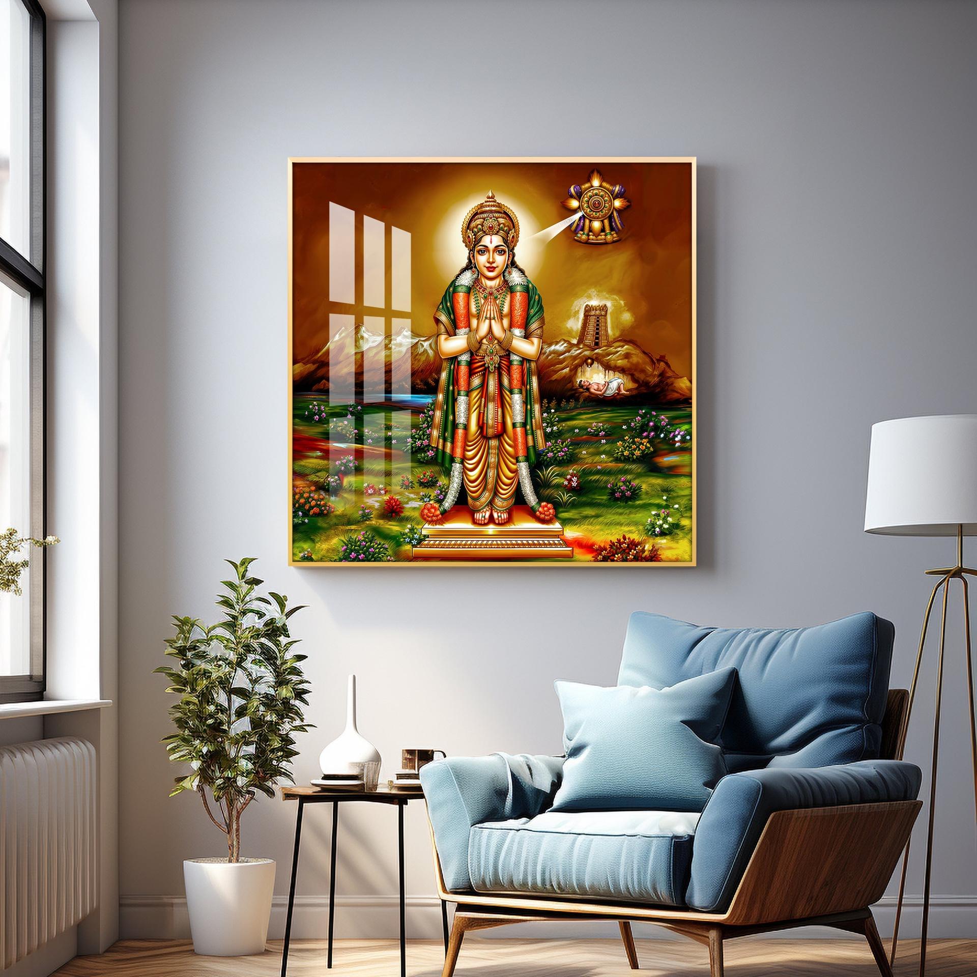 Thirumalisai Alvar Premium Acrylic Square Wall Art - Image 8