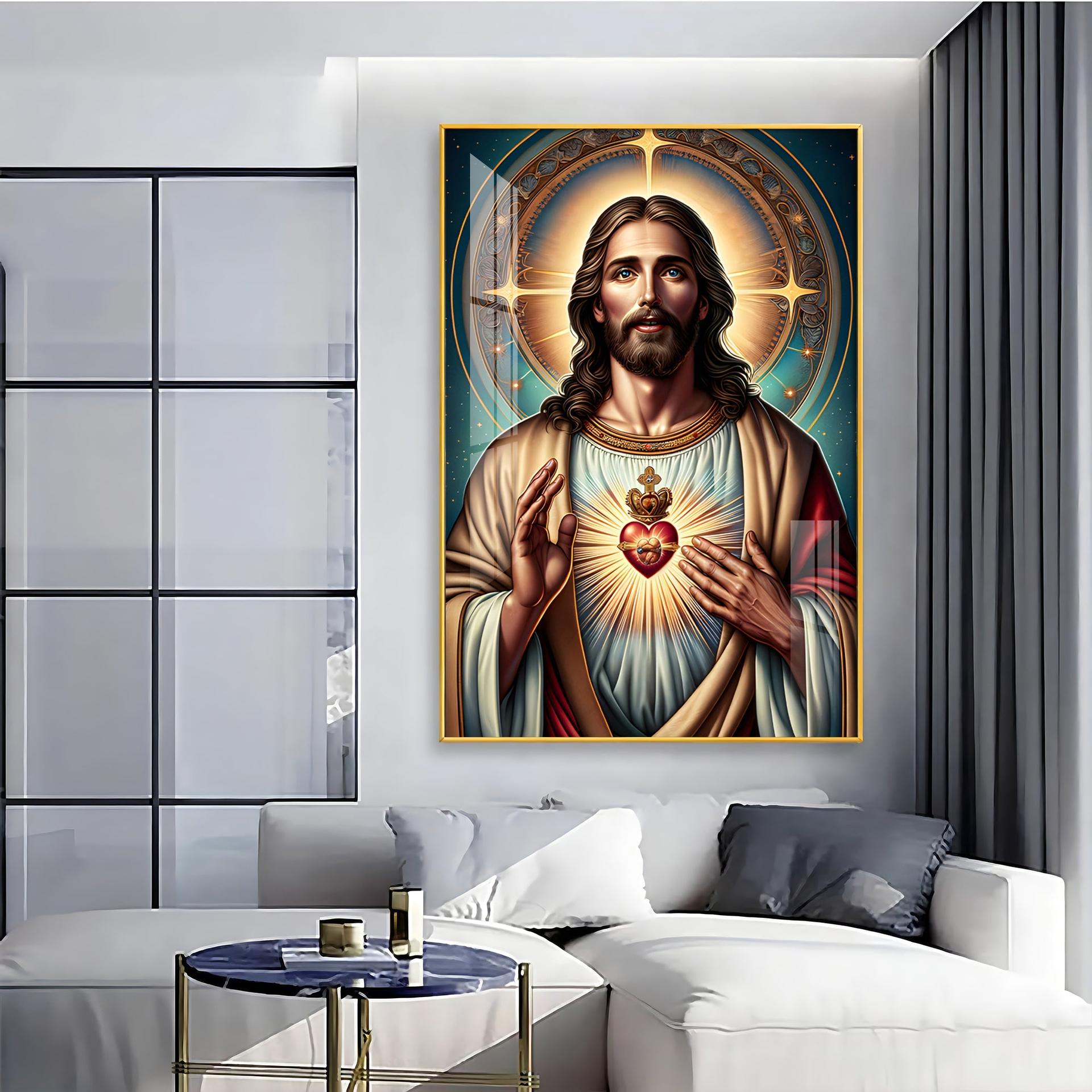 Christ's Heart Masterpiece Premium Acrylic Vertical Wall Art - Image 4