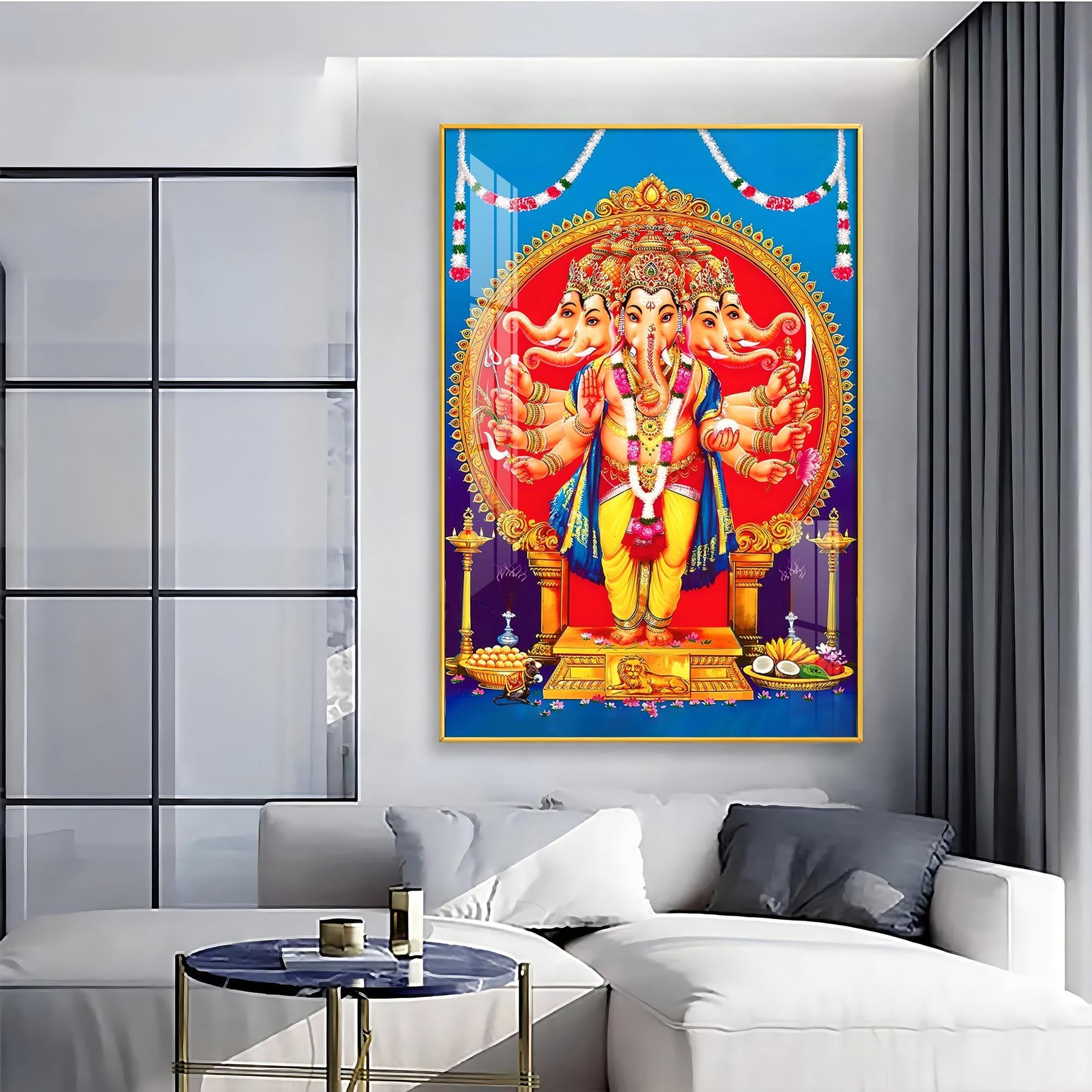 Ganesha's Embrace Premium Vertical Acrylic Wall Art - Image 9