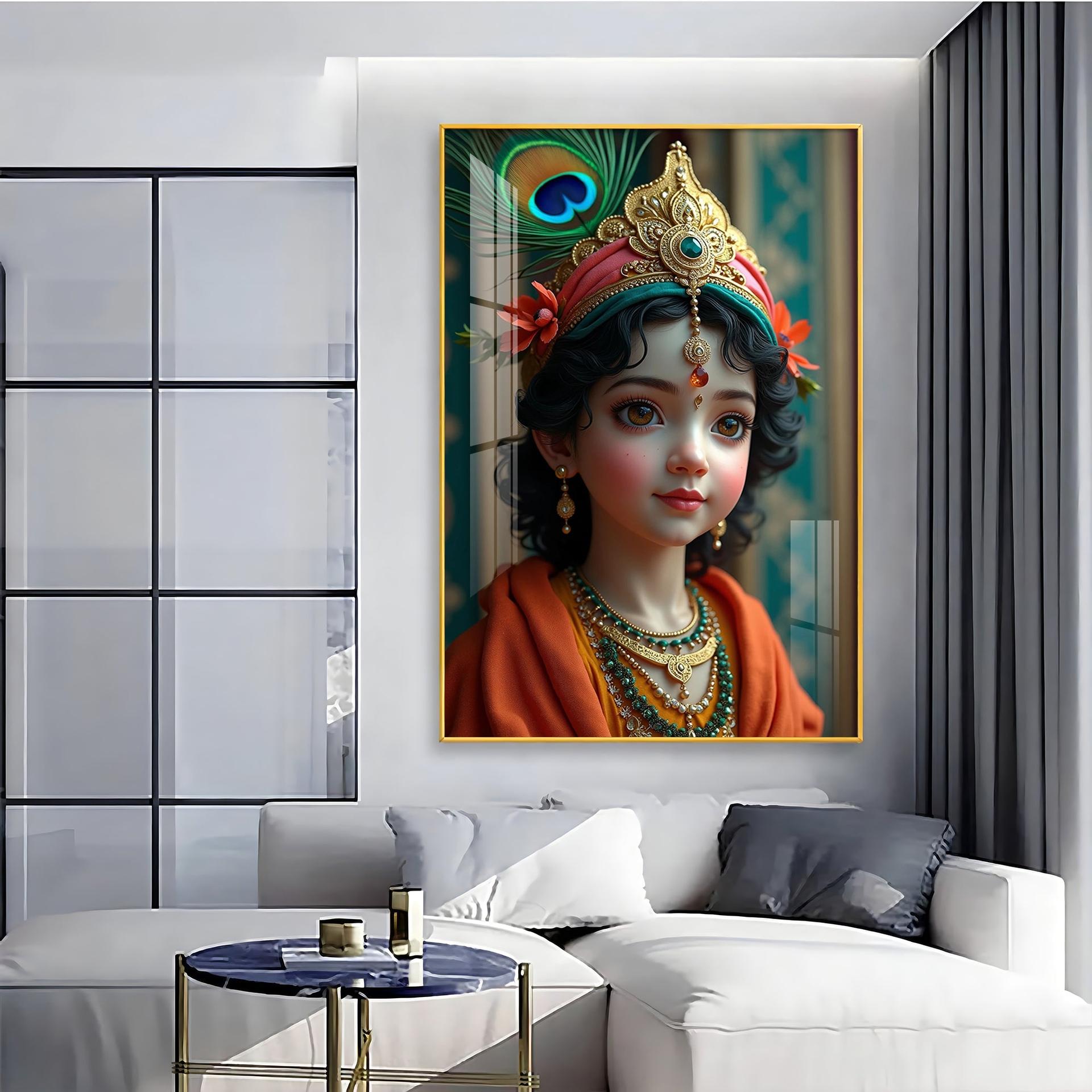 Krishna Reverberations Premium Acrylic Wall Art - Image 5