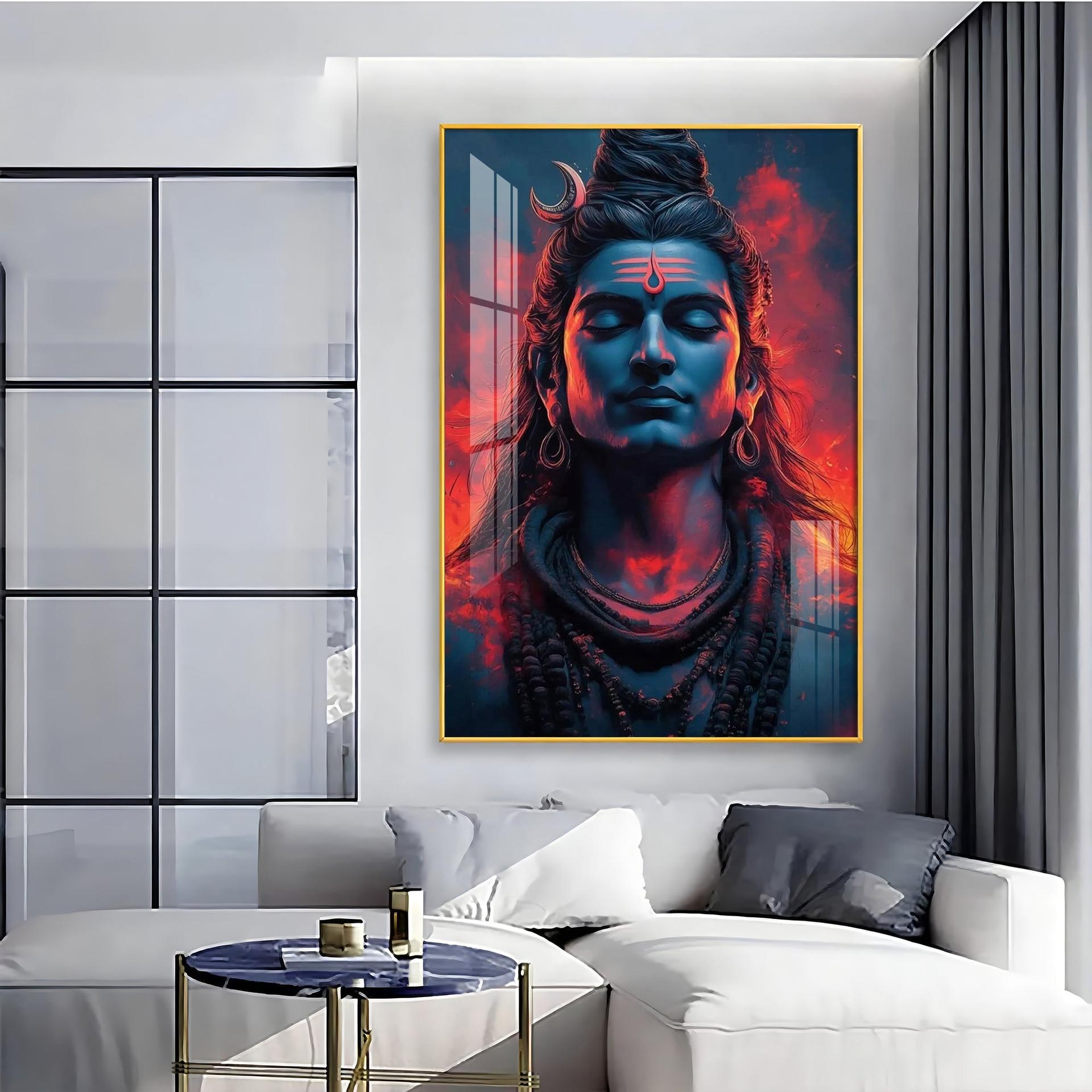 Eternal Essence Of Lord Shiva Premium Acrylic Wall Art - Image 2