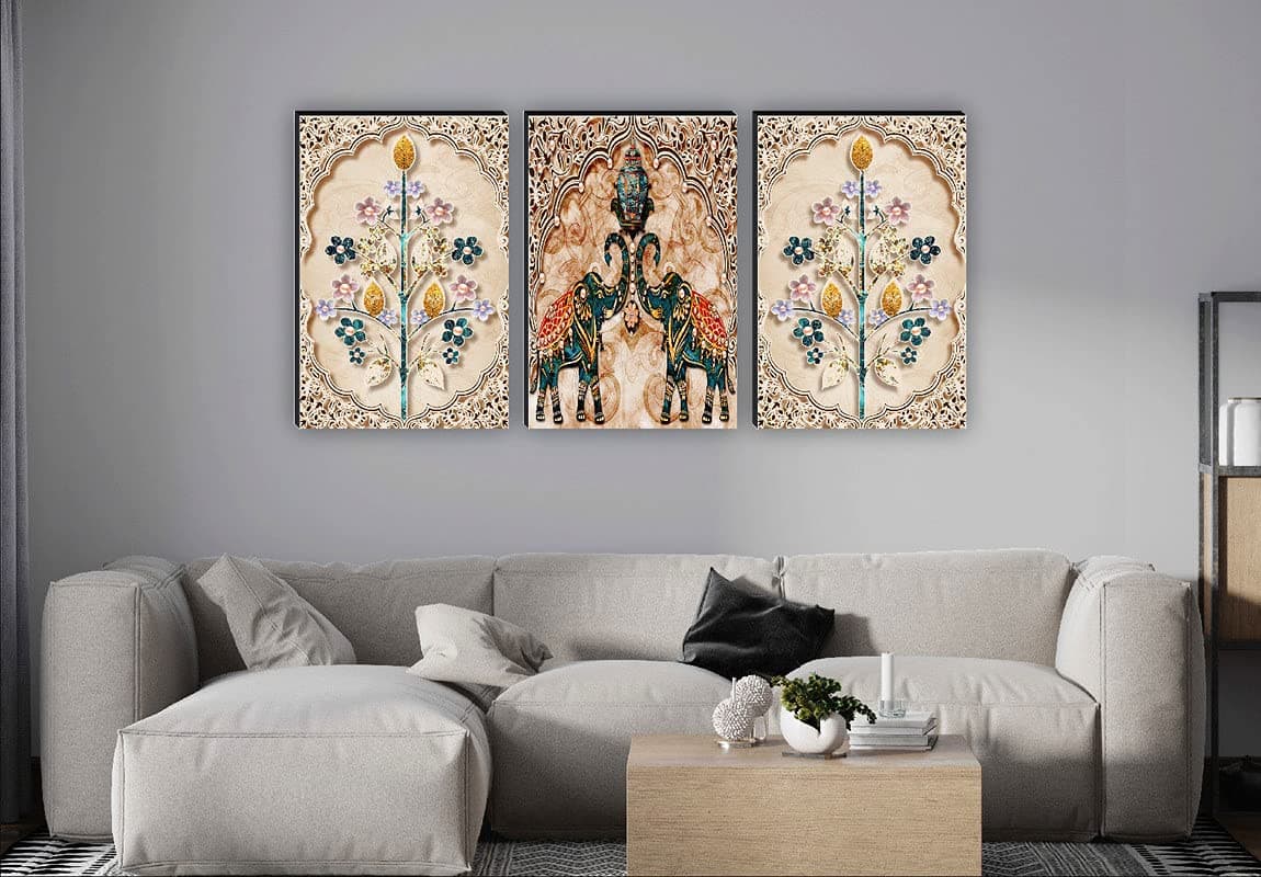 Crystal Elephant Wall Art Piece