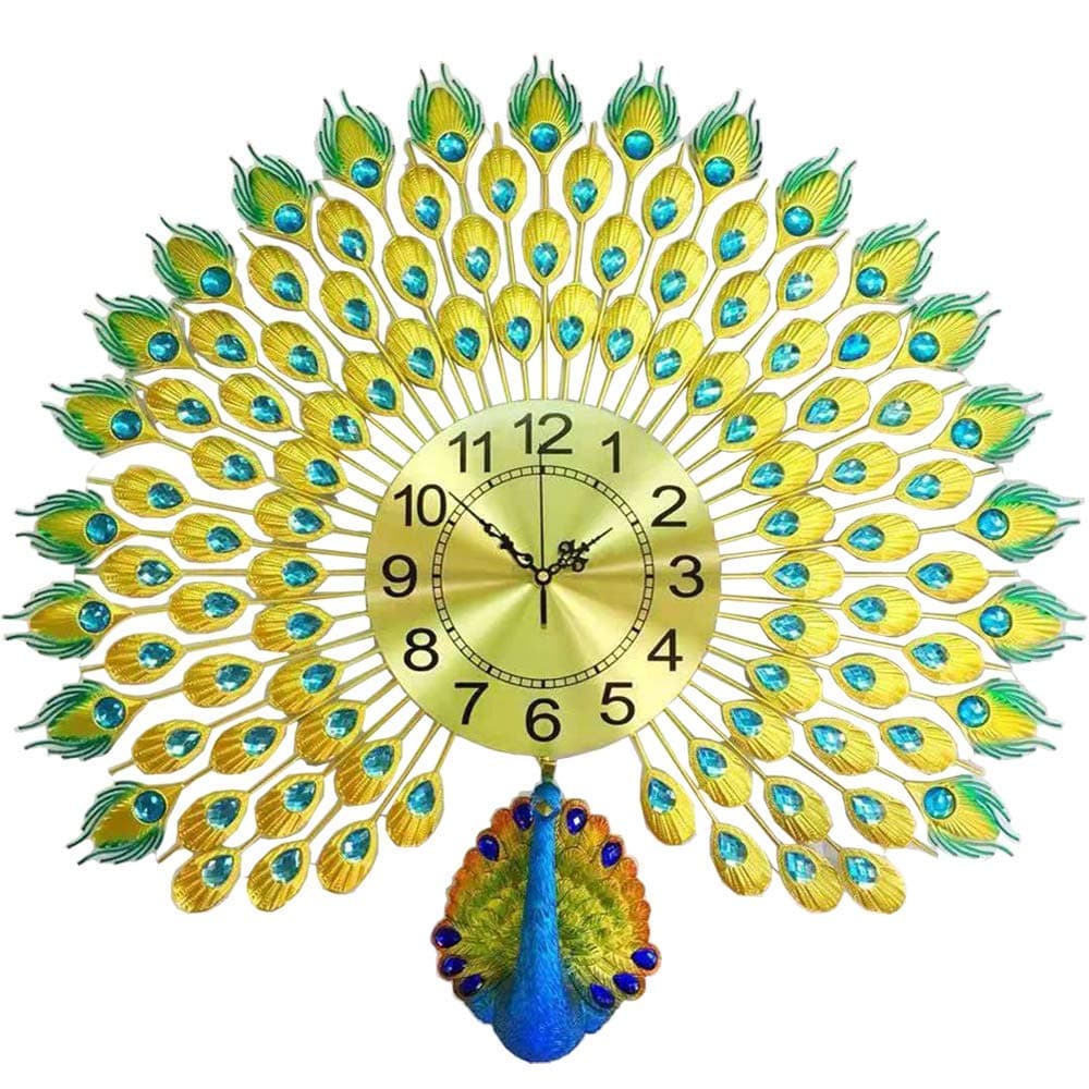 Antique Peacock Wall Clock