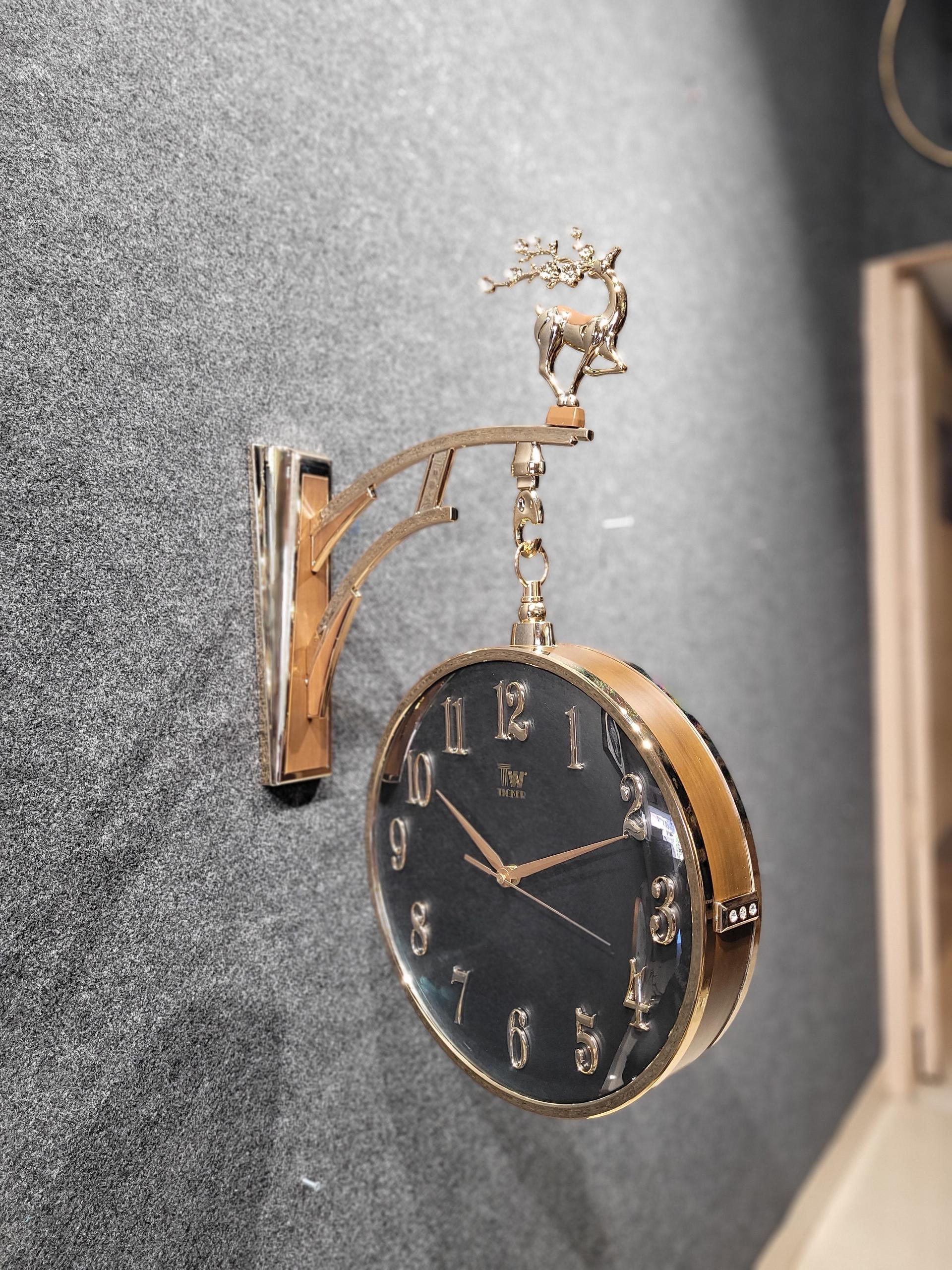 Double Side Hanging Wall Clock