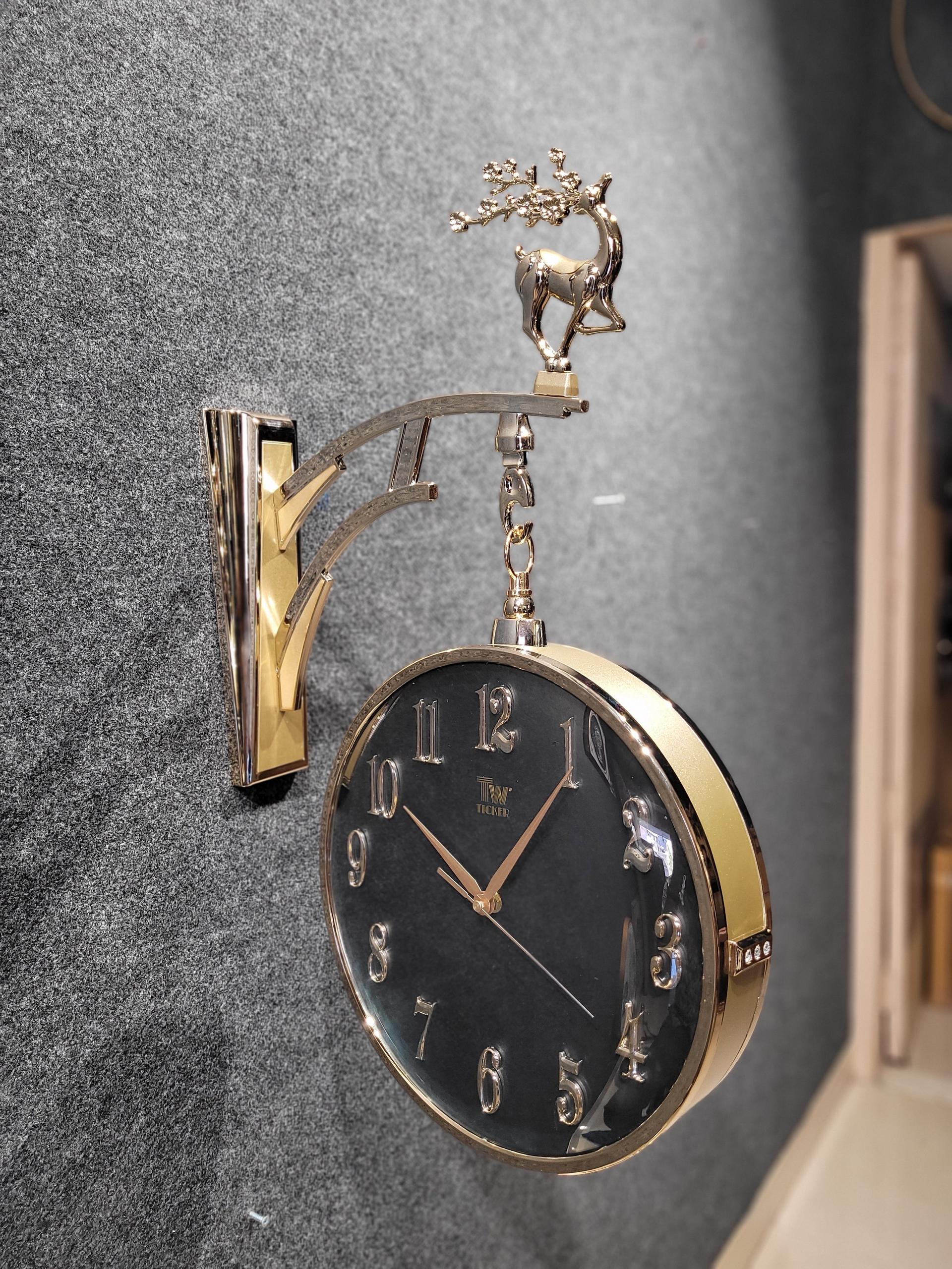 Double Side Hanging Wall Clock