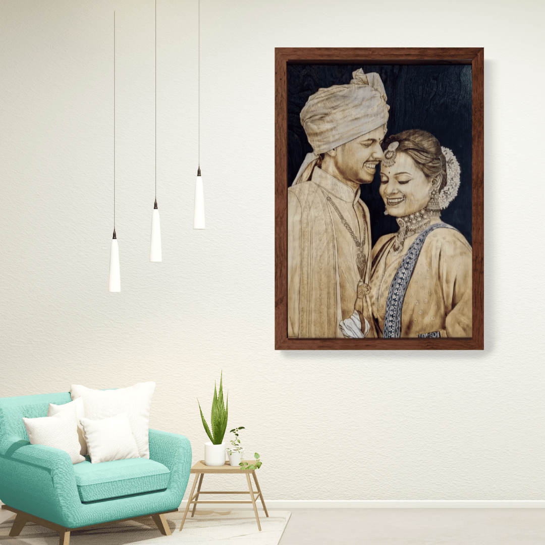 Custom Pyrography Wood Burning Art – Handmade Personalized Home Decor Gift For Loved Ones (a4/A3/A2 Sizes)" - Image 8