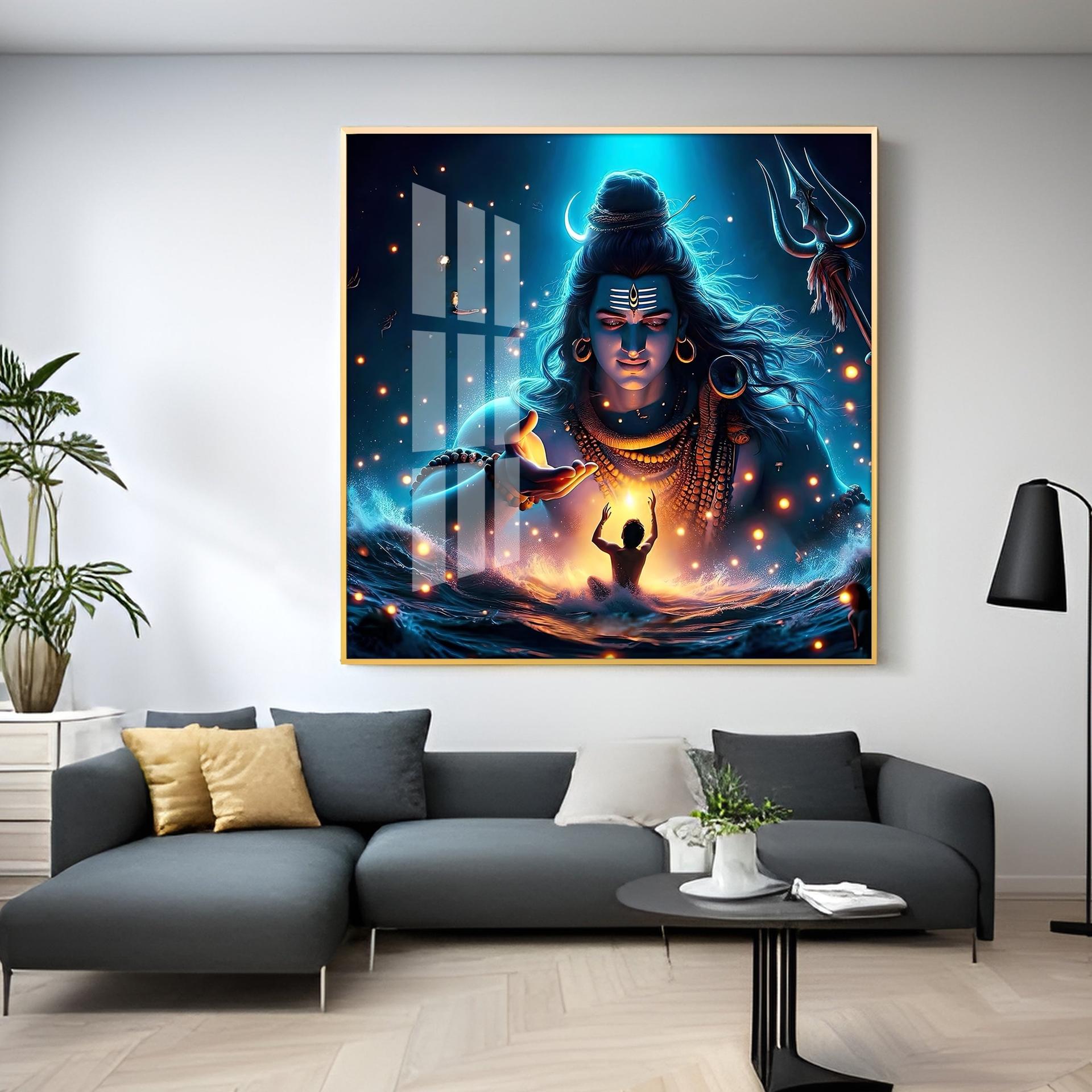 Cosmic Shiva Premium Acrylic Square Wall Art - Image 6