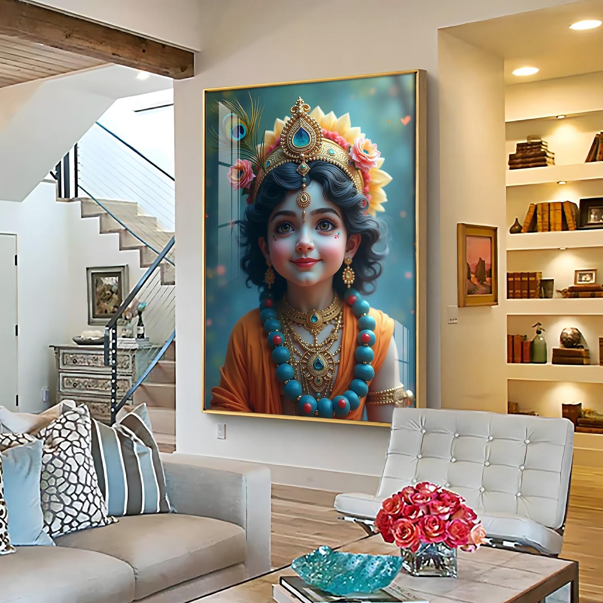 Little Krishna Resonance Premium Acrylic Wall Art - Image 7
