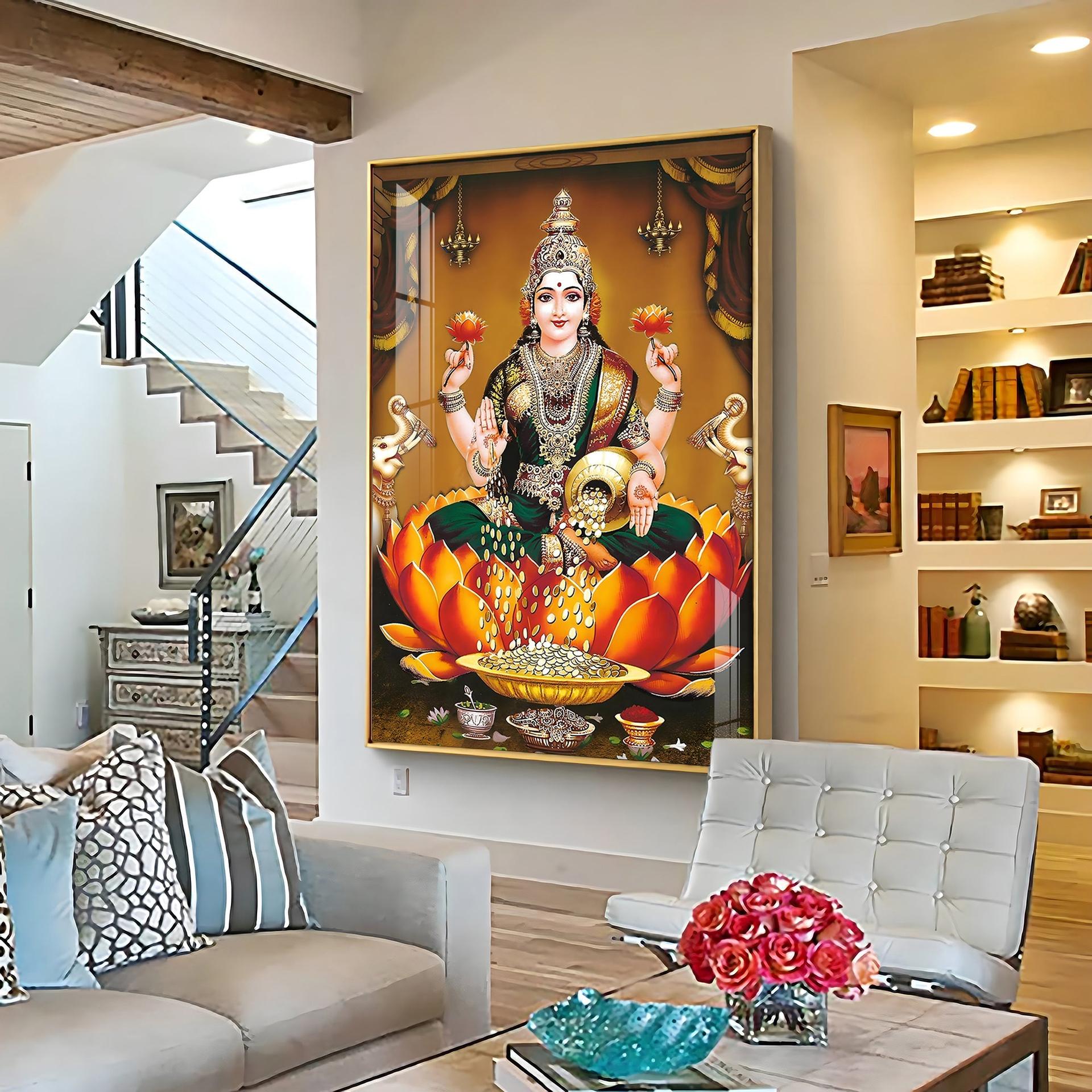 Goddess In Tranquility Premium Vertical Acrylic Wall Art - Image 4