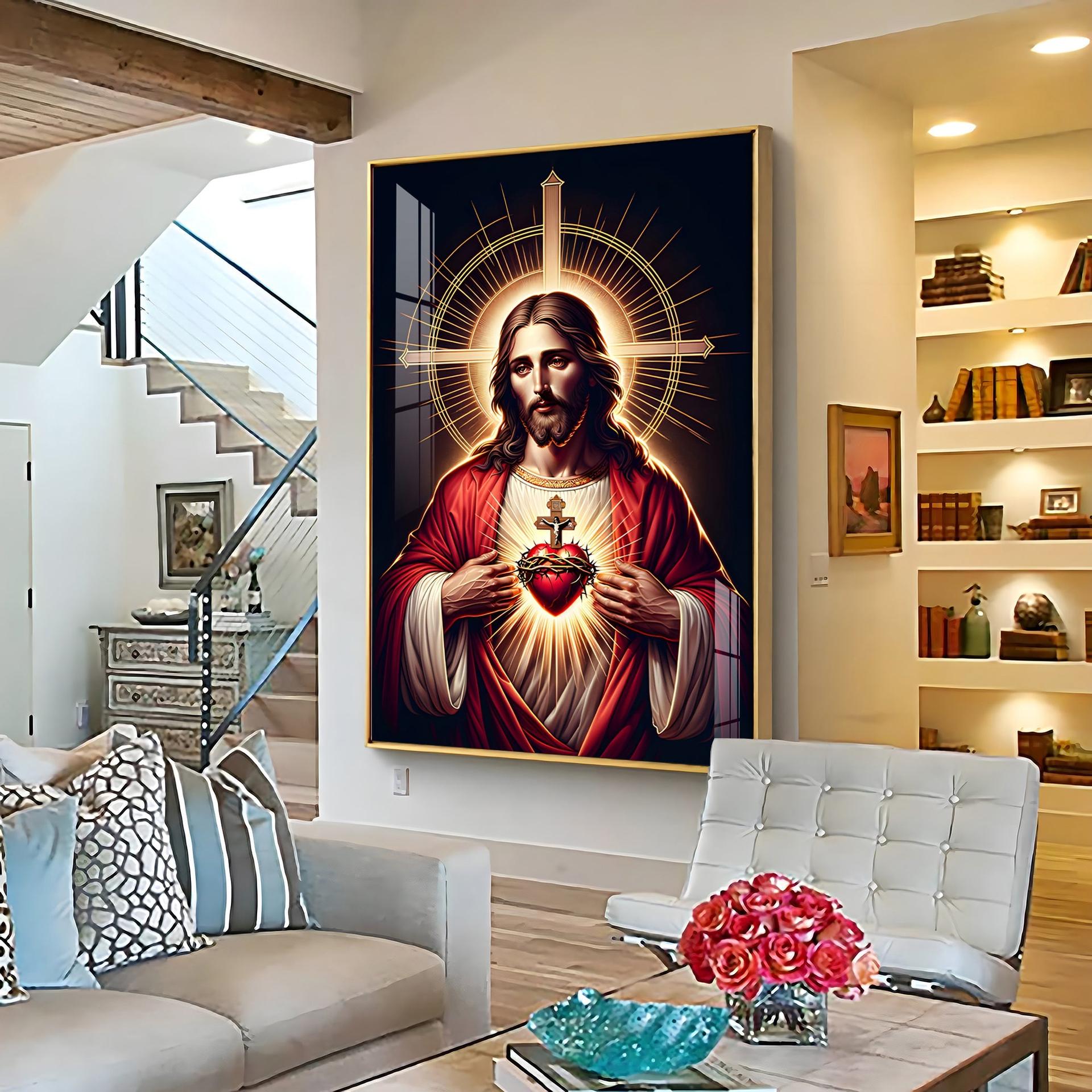 Canvas Of Christ's Love Premium Acrylic Vertical Wall Art - Image 4